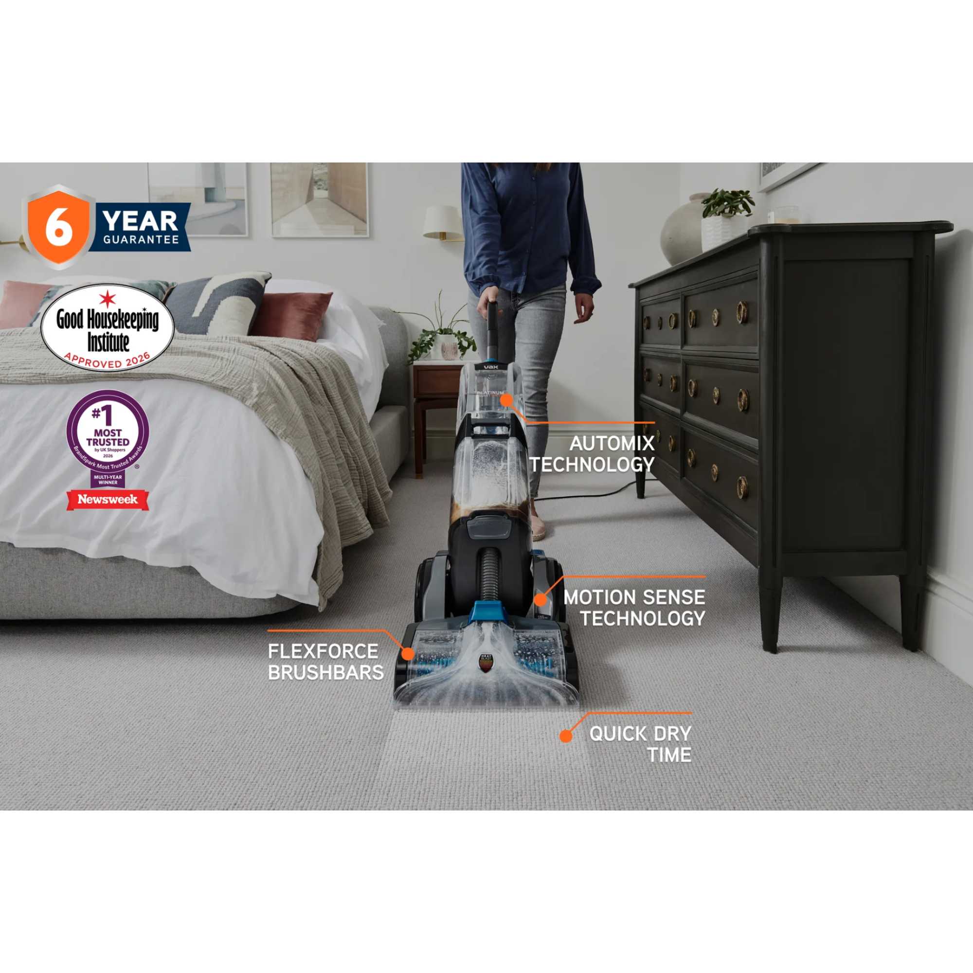 CDCW-SWXS Platinum SmartWash Carpet Cleaner - Black/Blue