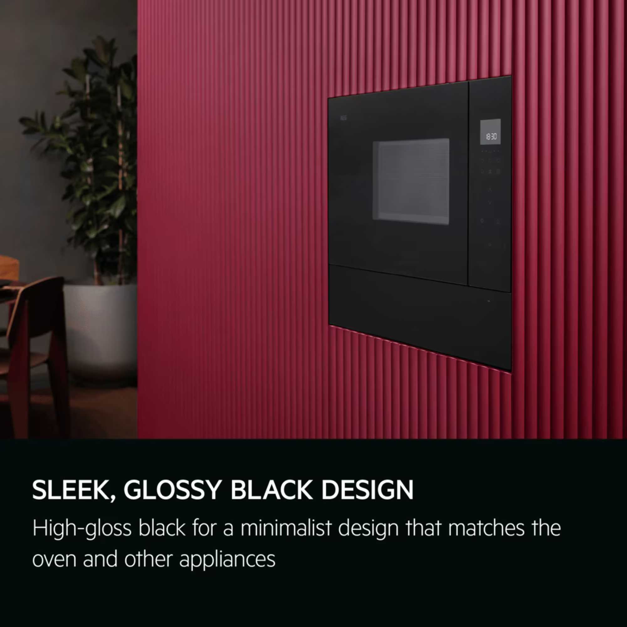 6000 OB6GM171SB 17L Integrated Microwave Grill - Glossy Black