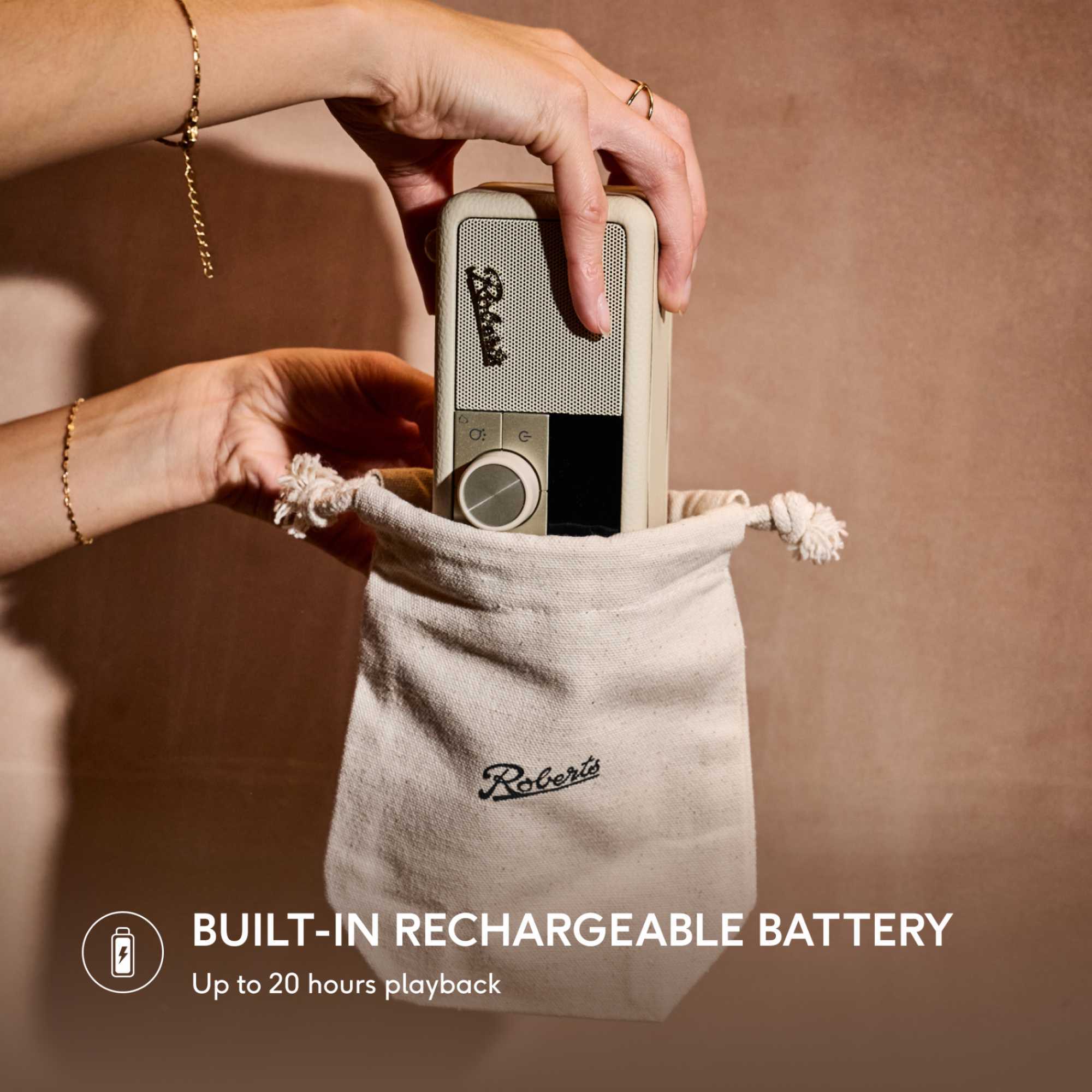 Revival Petite 2 DAB/DAB+/FM Bluetooth Portable Radio - Pastel Cream