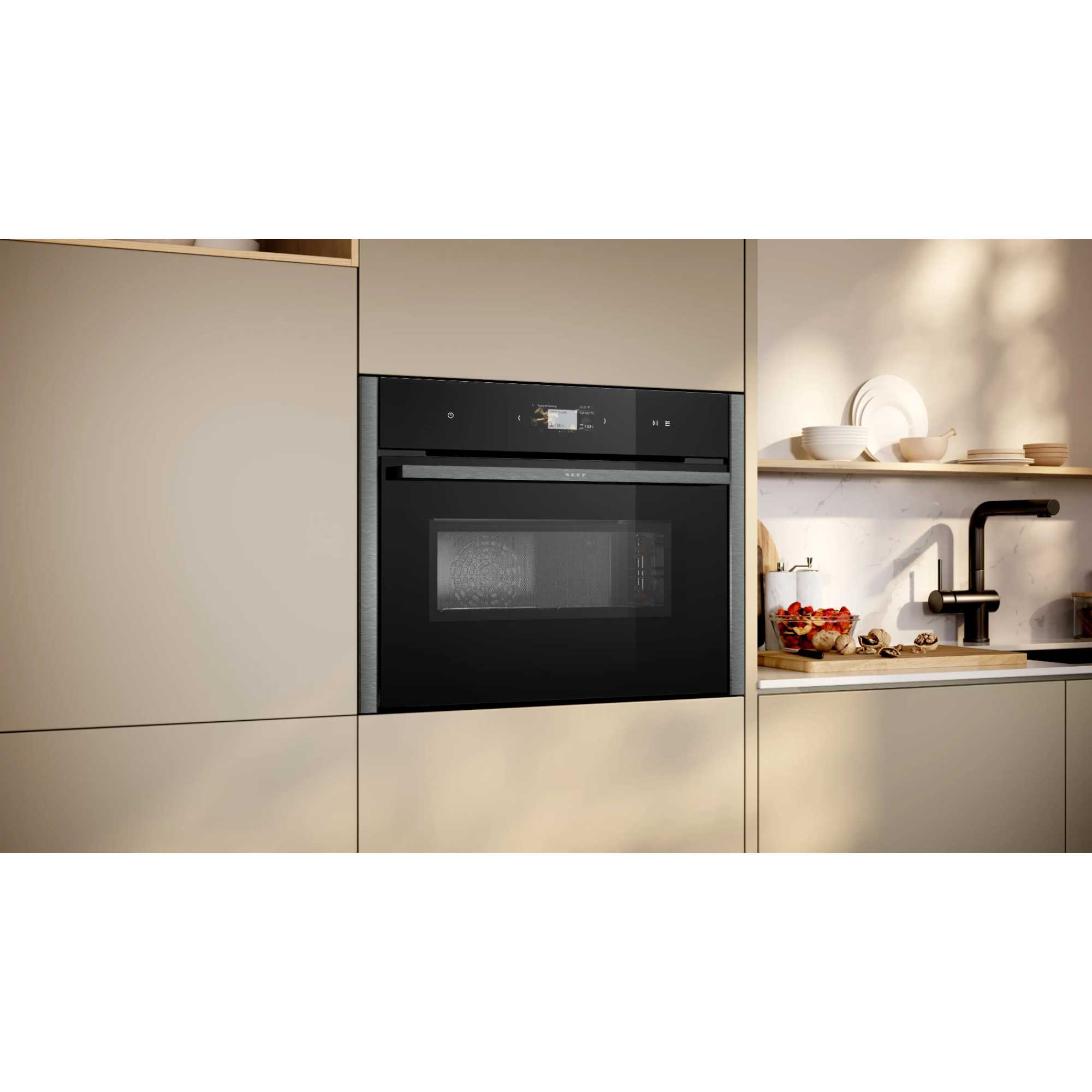 N 90 C24MS71G0B Built-In Compact Smart Sinlge Oven with Microwave Function - Graphite Grey