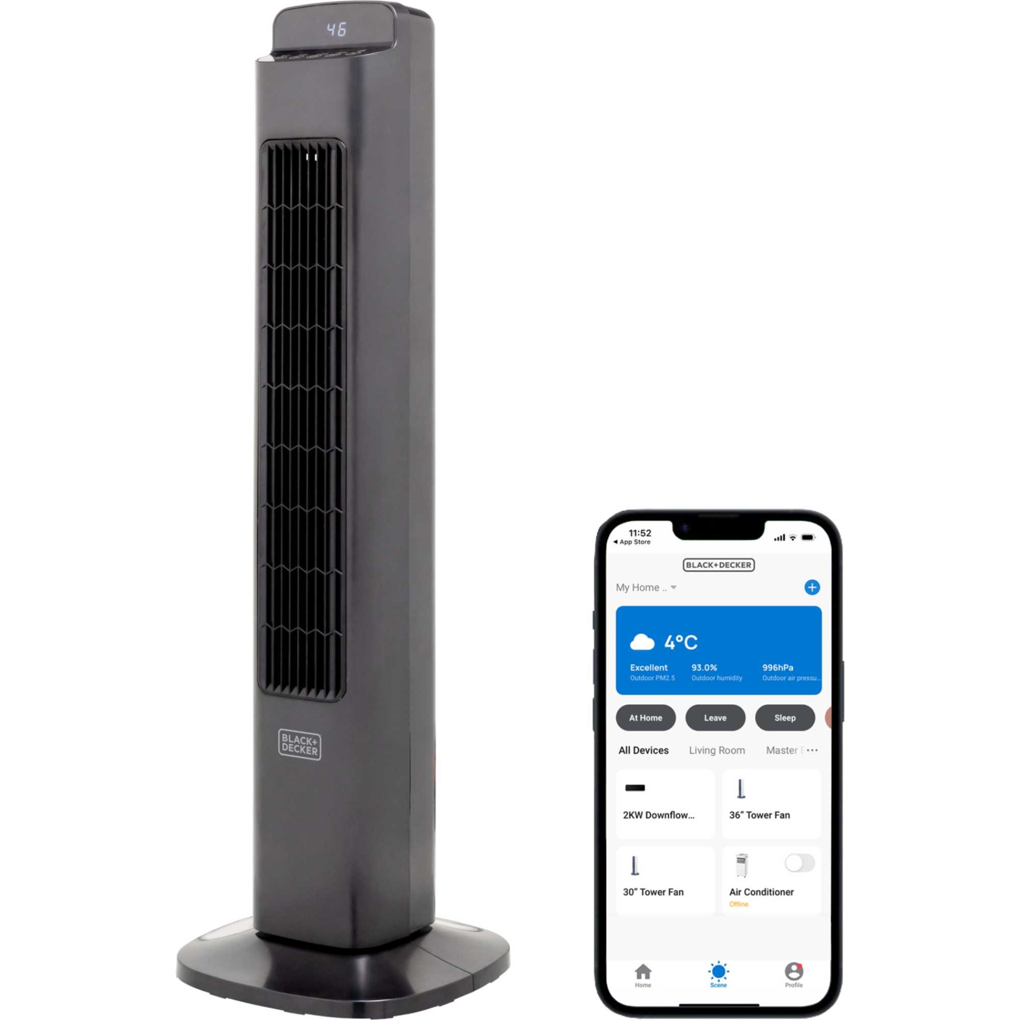 BXFT50008GB Smart Tower Fan - Black