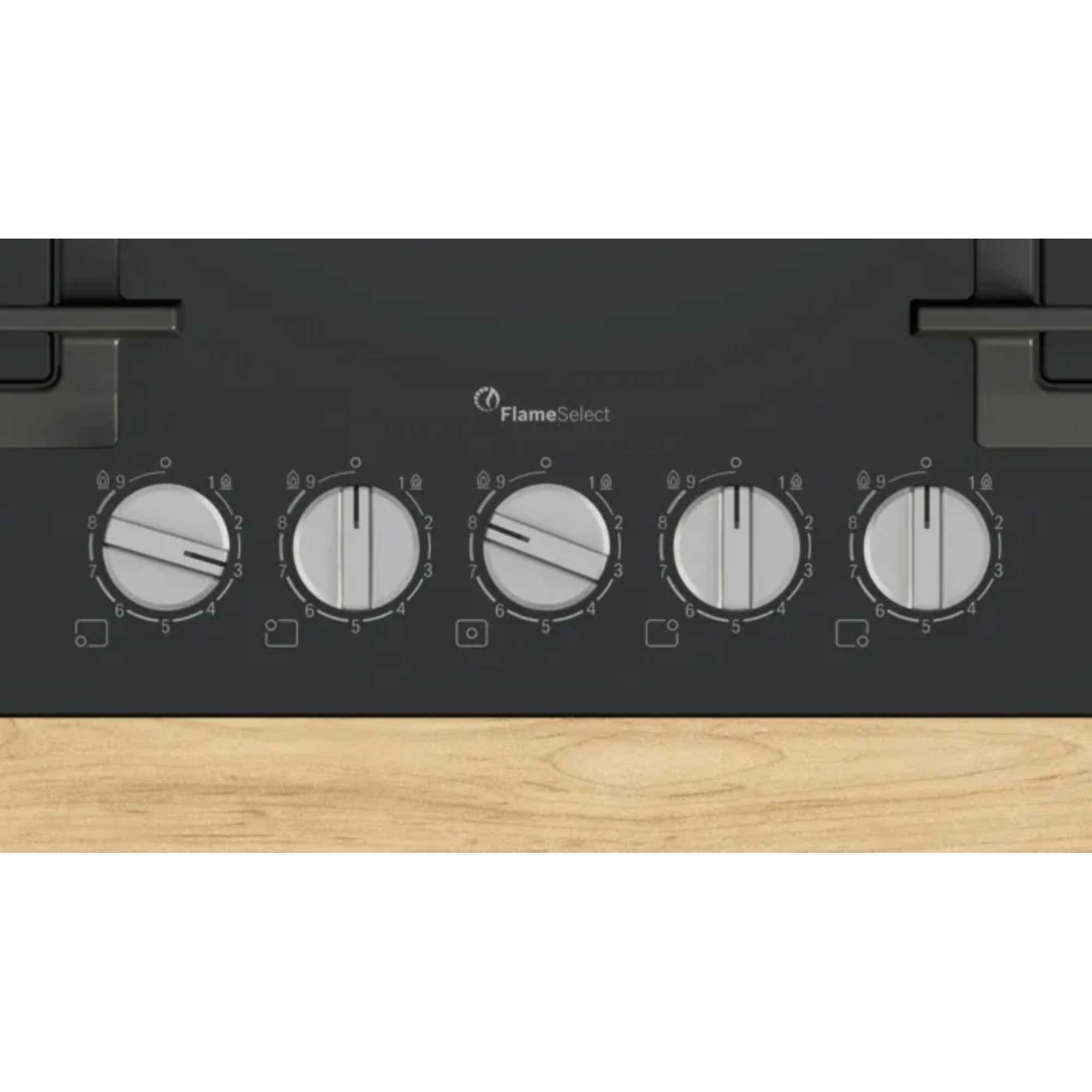 Bosch Series 6 PPQ7A6I40 Gas Hob 5 Burners Tempered Glass - Black