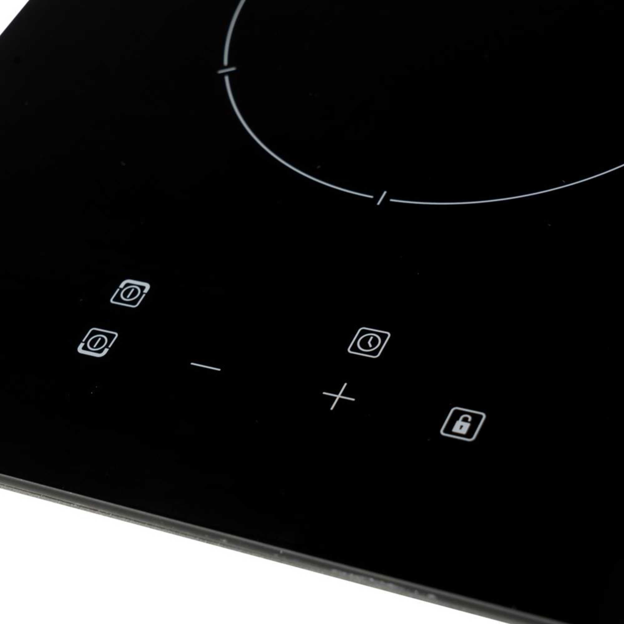 HC3621FR Domino 9 Power Levels Two Zone Ceramic Hob - Black
