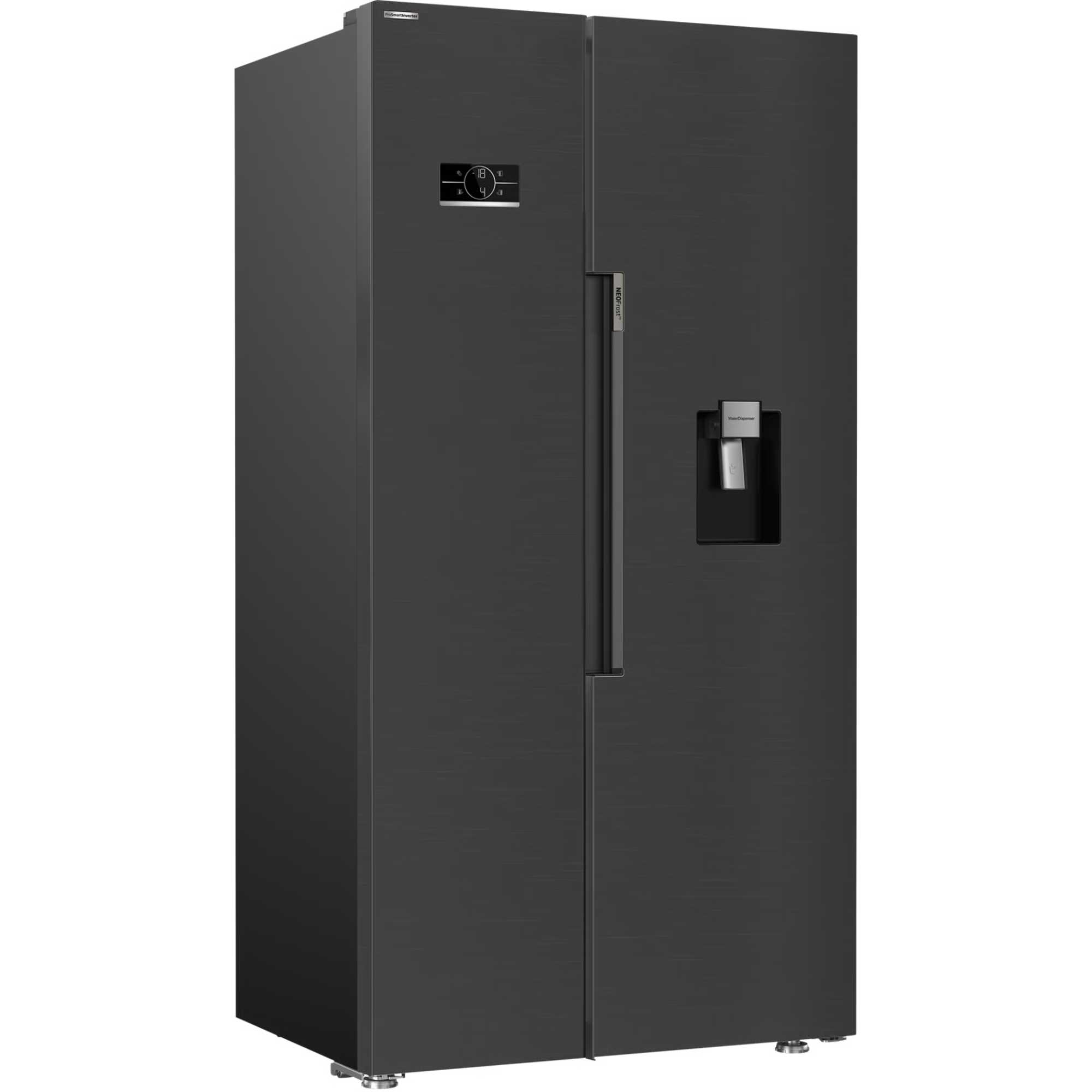 ASD2442VPZ 576L American Style NeoFrost Fridge Freezer - Black Steel