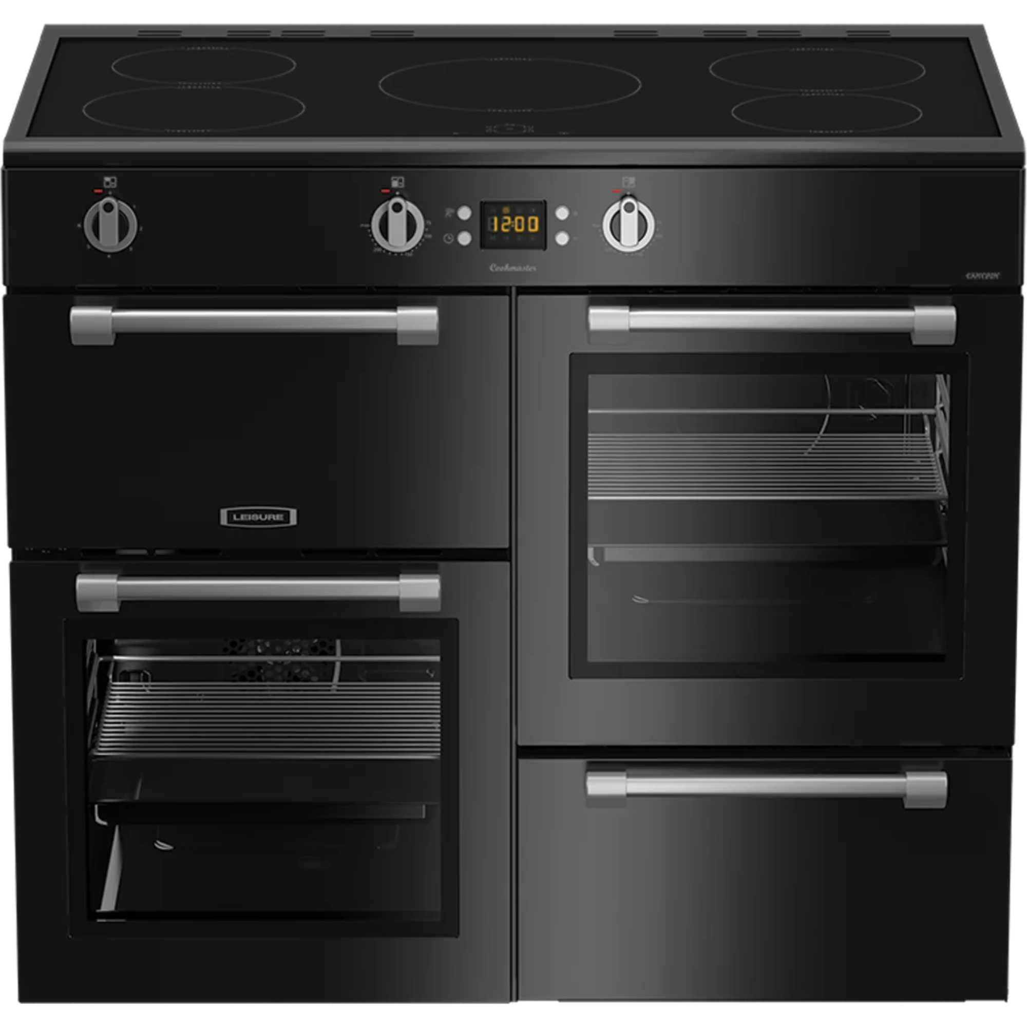 CK100D210K 100cm 5 Zone Induction Hob Range Cooker - Black