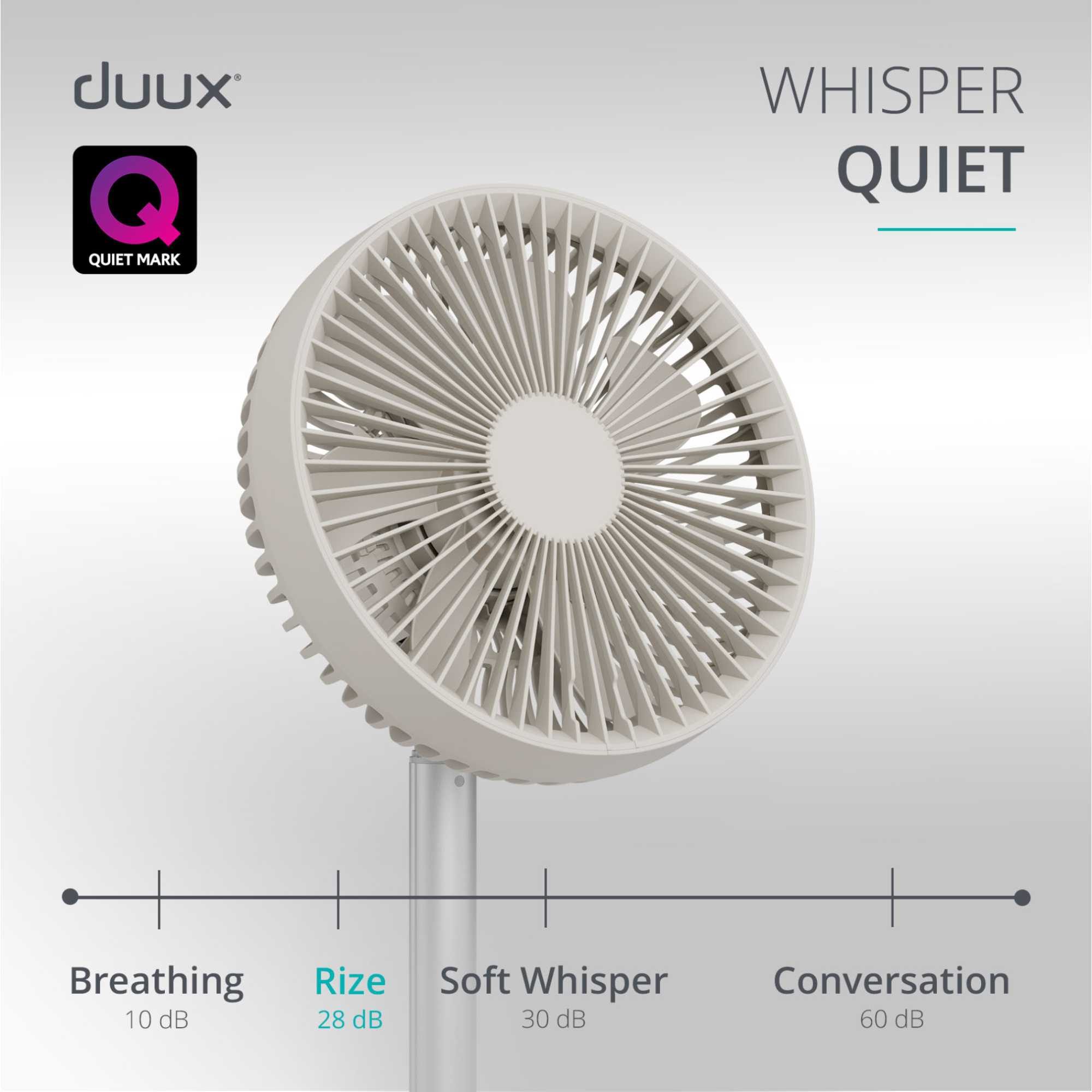 DXCF92UK Rize Cordless Fan - Stone