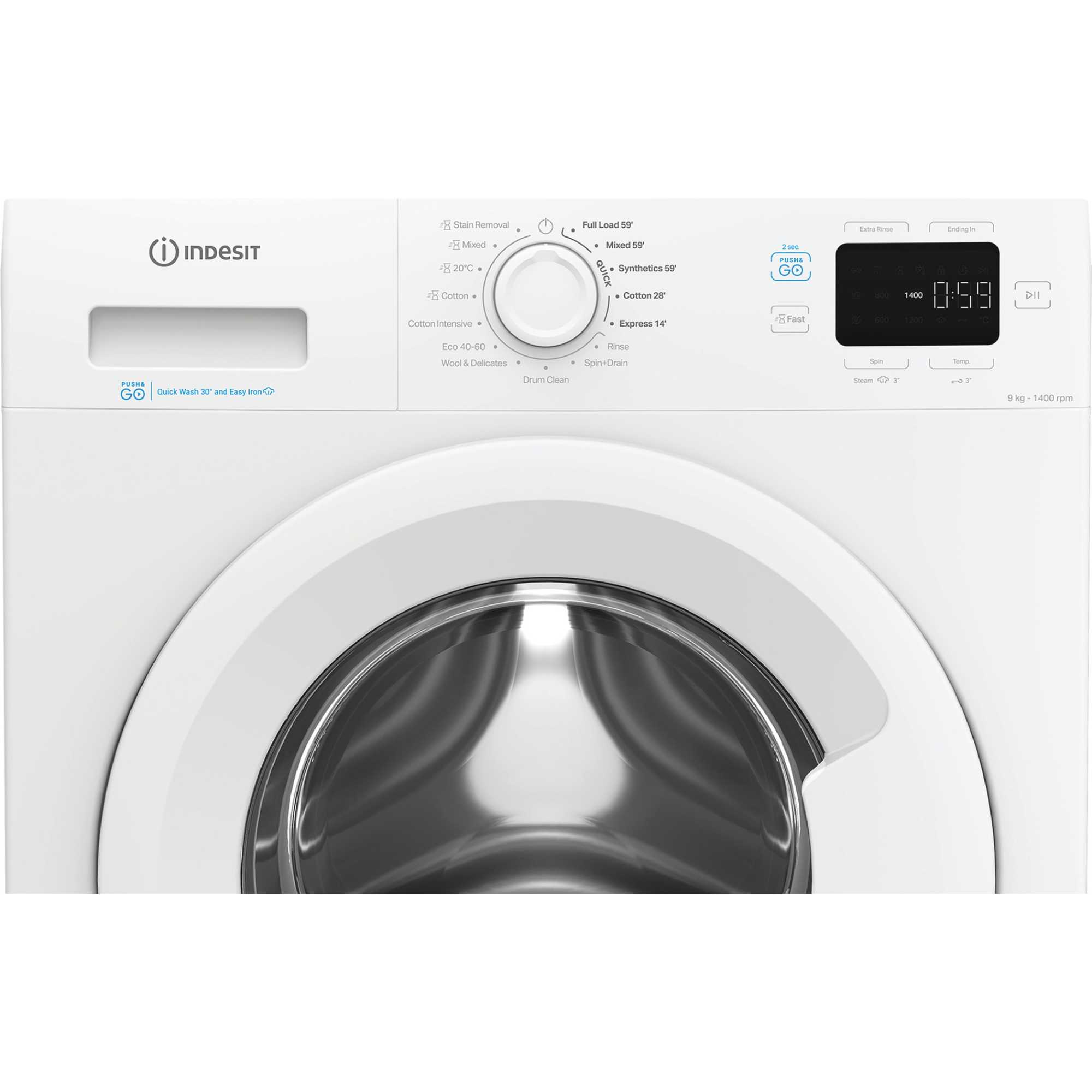 IP 946 PUSH&GO UK 9kg 1400rpm Washing Machine - White
