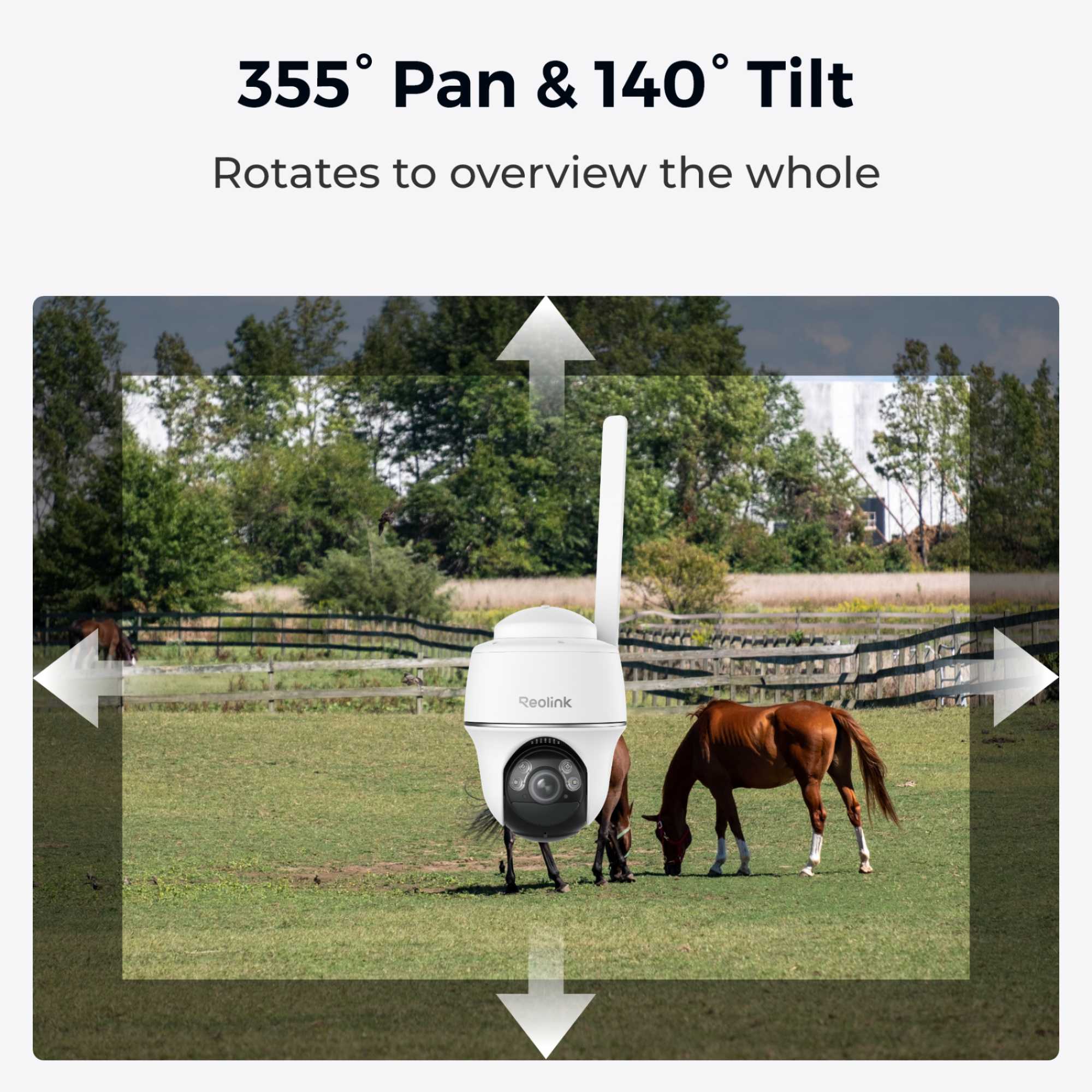 Go Series 2K PT Battery 4G LTE Outdoor Security Camera with Solar Panel + 64GB