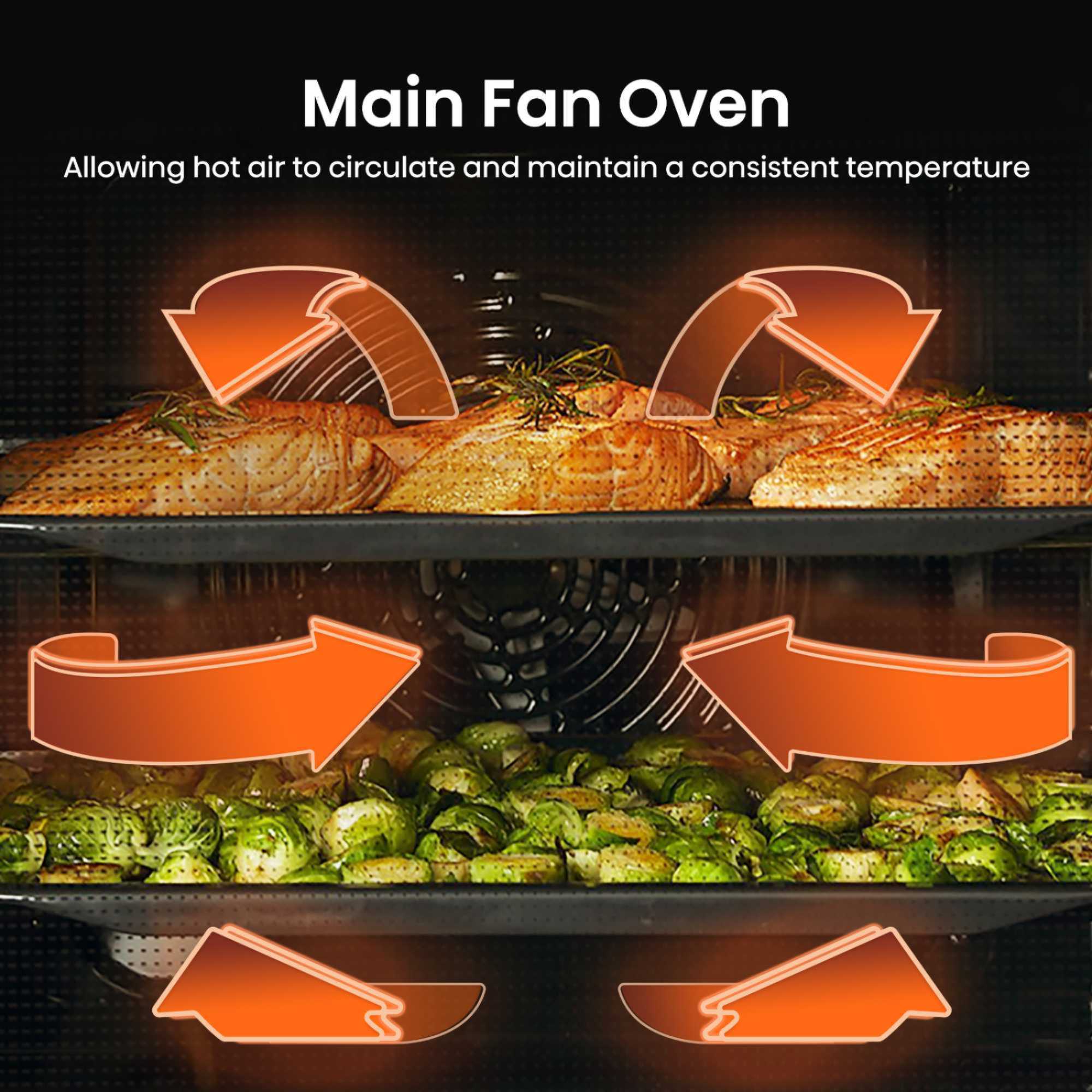 HDCEIT6C20B Electric Double Oven with Induction Hob & Air Fry - Black