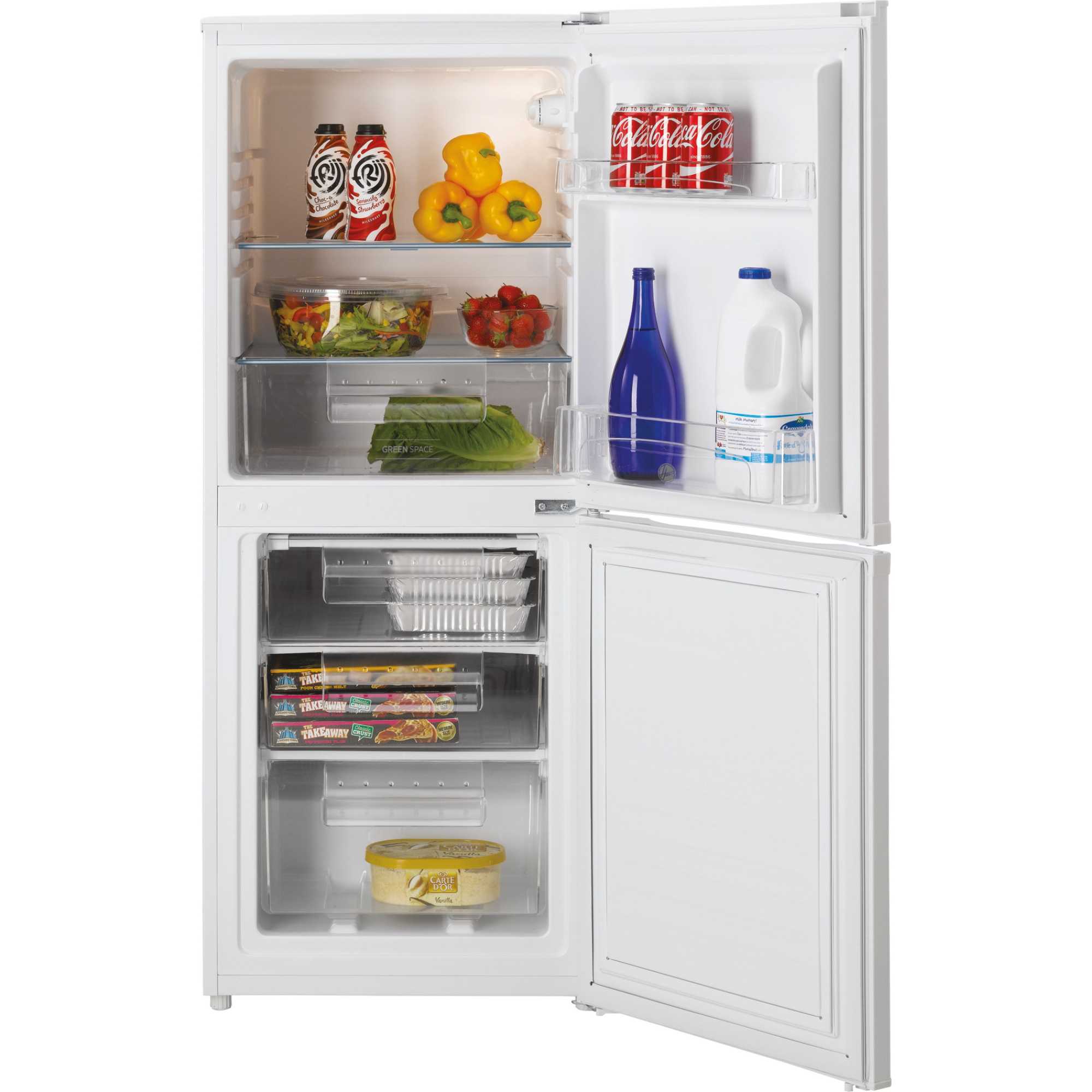HOCH1S513EWK-1 H-FRIDGE 300 Low Frost Slim Fridge Freezer - White
