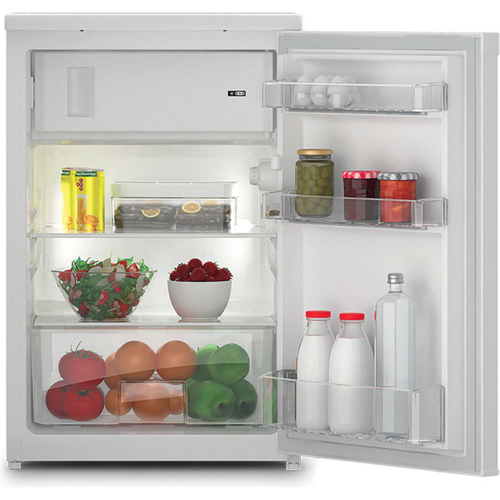 H55V1 112W UK 101l Low Frost Undercounter Fridge with Icebox - White