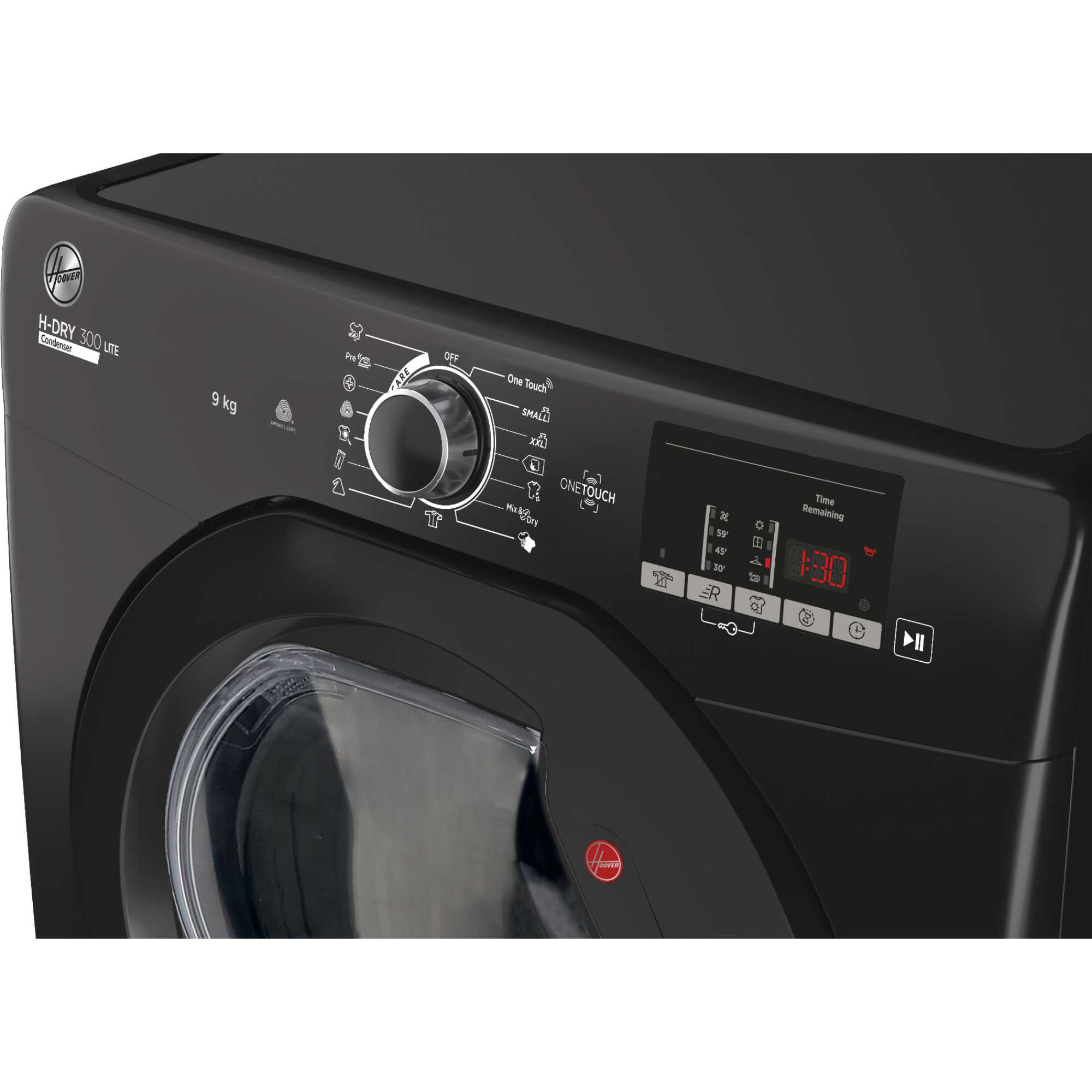 HLE C9DGB-80 9kg Smart Condenser Tumble Dryer - Black