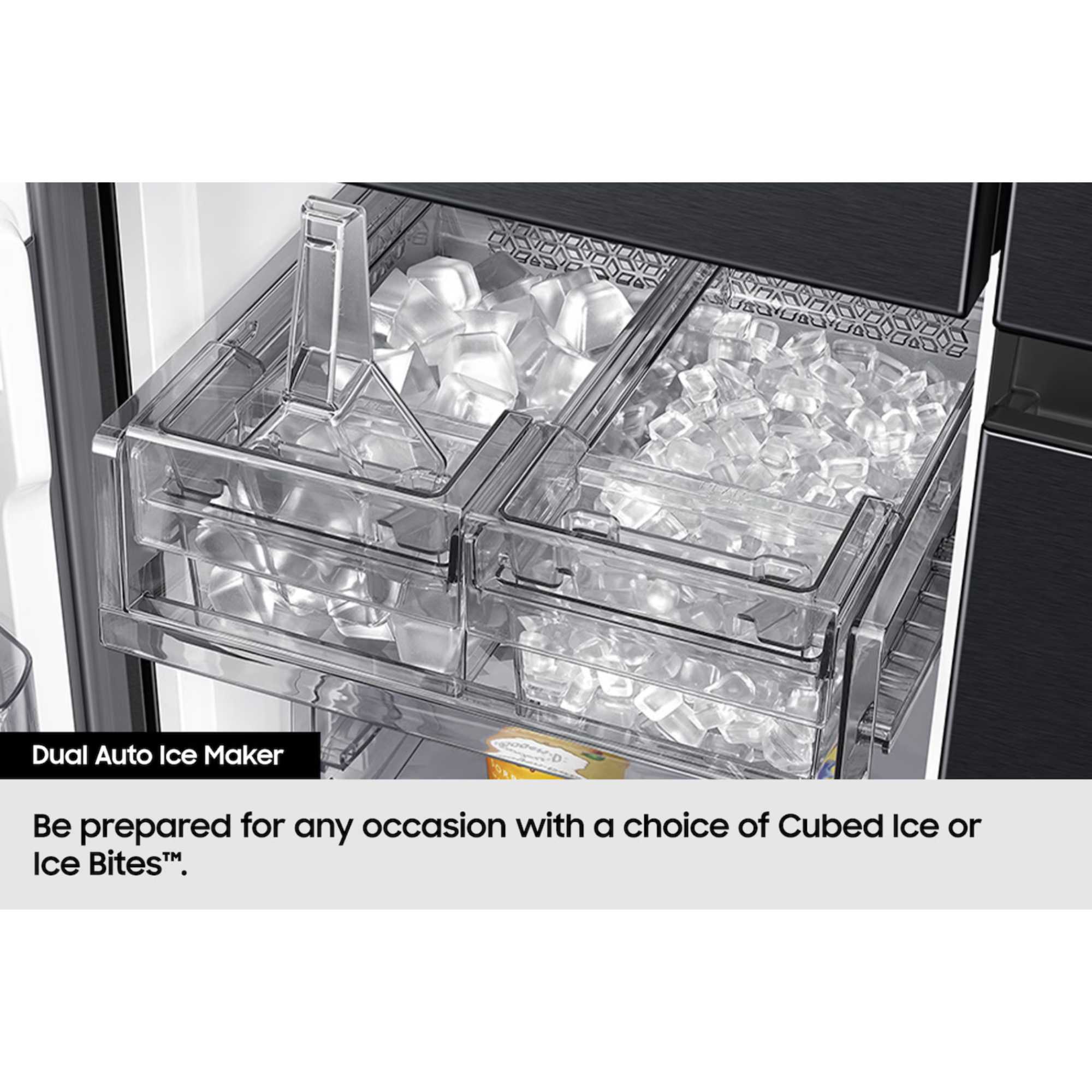 RF24BB620EB1EU Bespoke AI American Style 674l No Frost Smart Fridge Freezer - Black