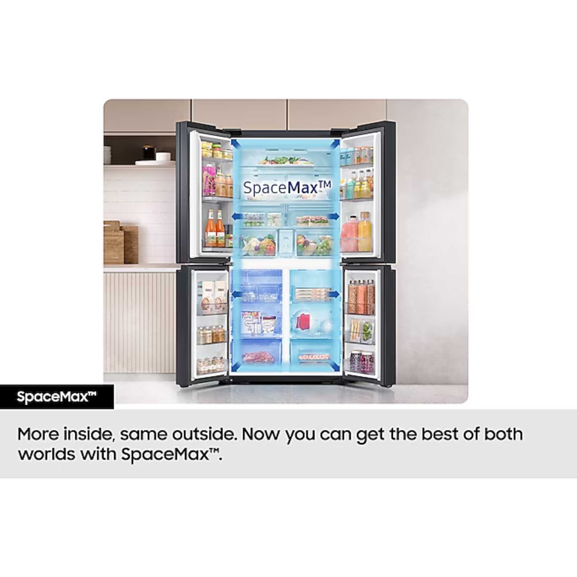 RF65DB970E22EU 645l Total No Frost American Fridge Freezer - Black