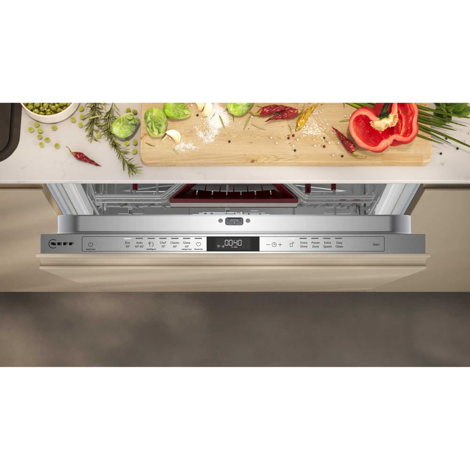 S197YCX05G 14 Place Setting Fully Integrated Smart Dishwasher with Zeolith
