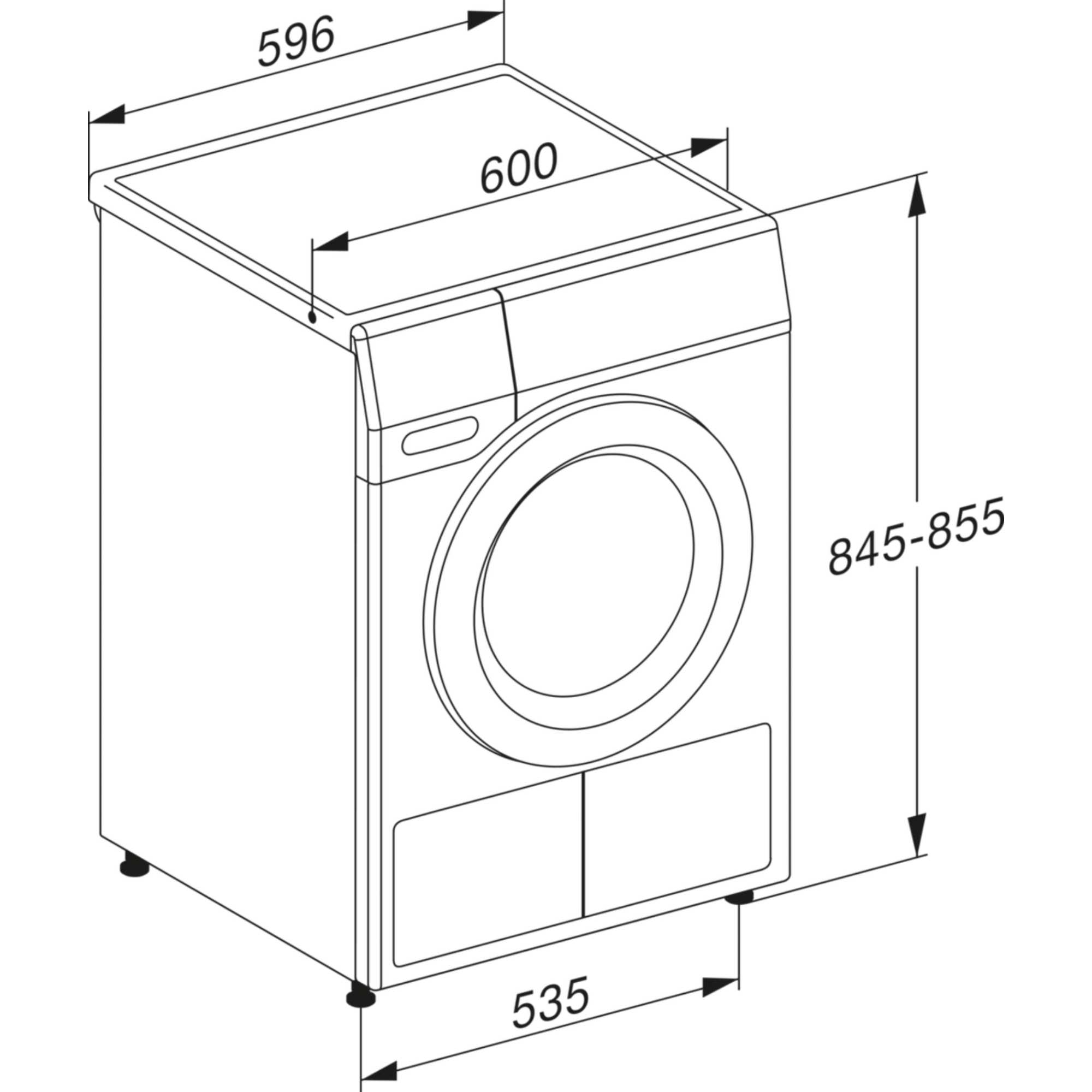 8kg Heat Pump Tumble Dryer - TEC645WP