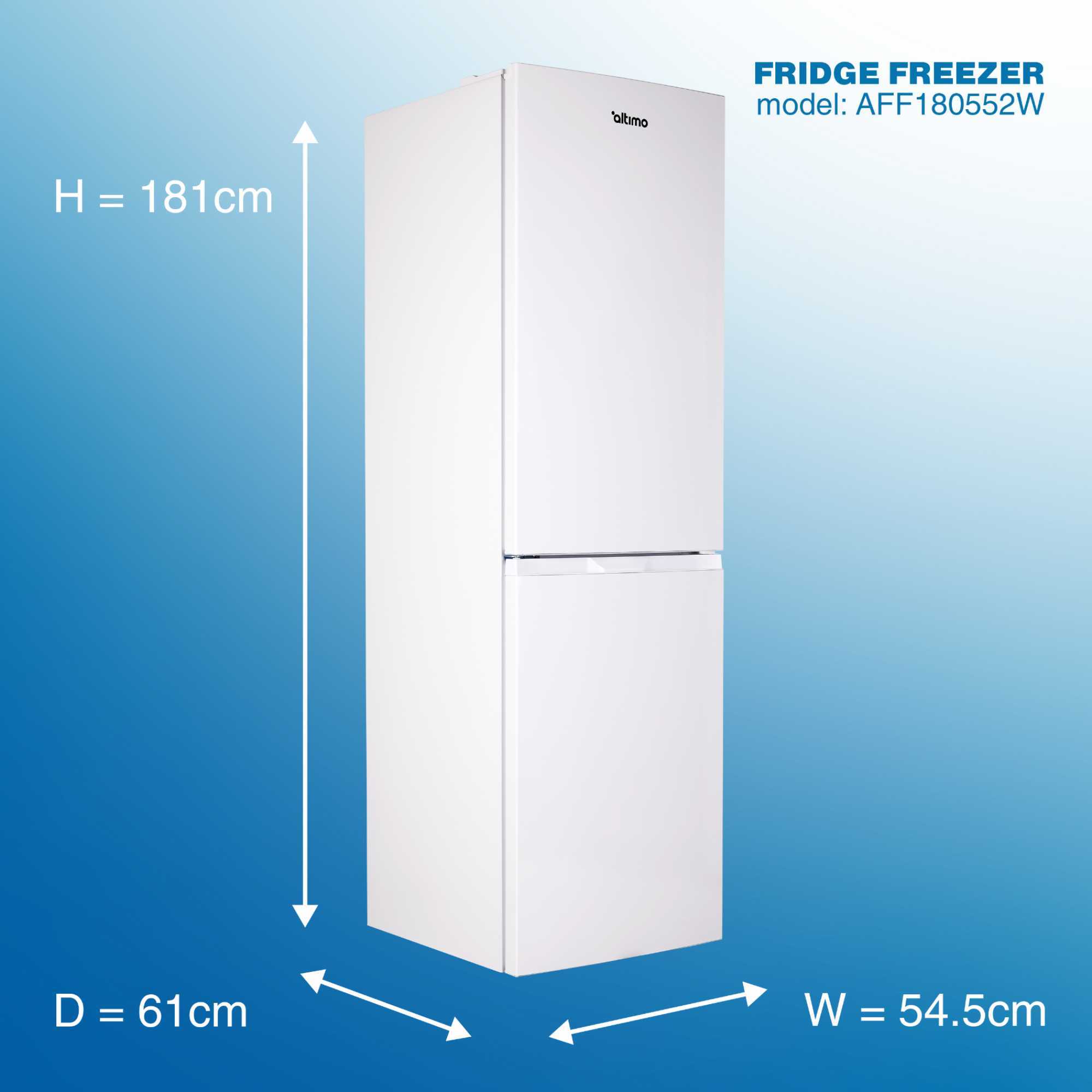 AFF180552W Frost Free Fridge Freezer - White