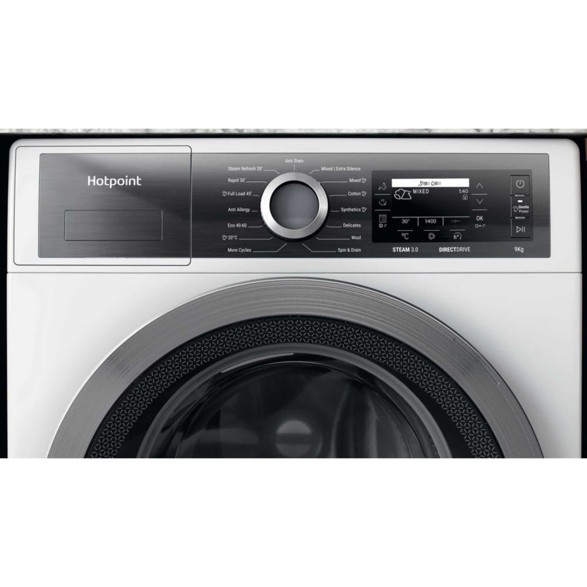 GentlePower 9kg 1400rpm Washing Machine - H7 99 GPOWER UK