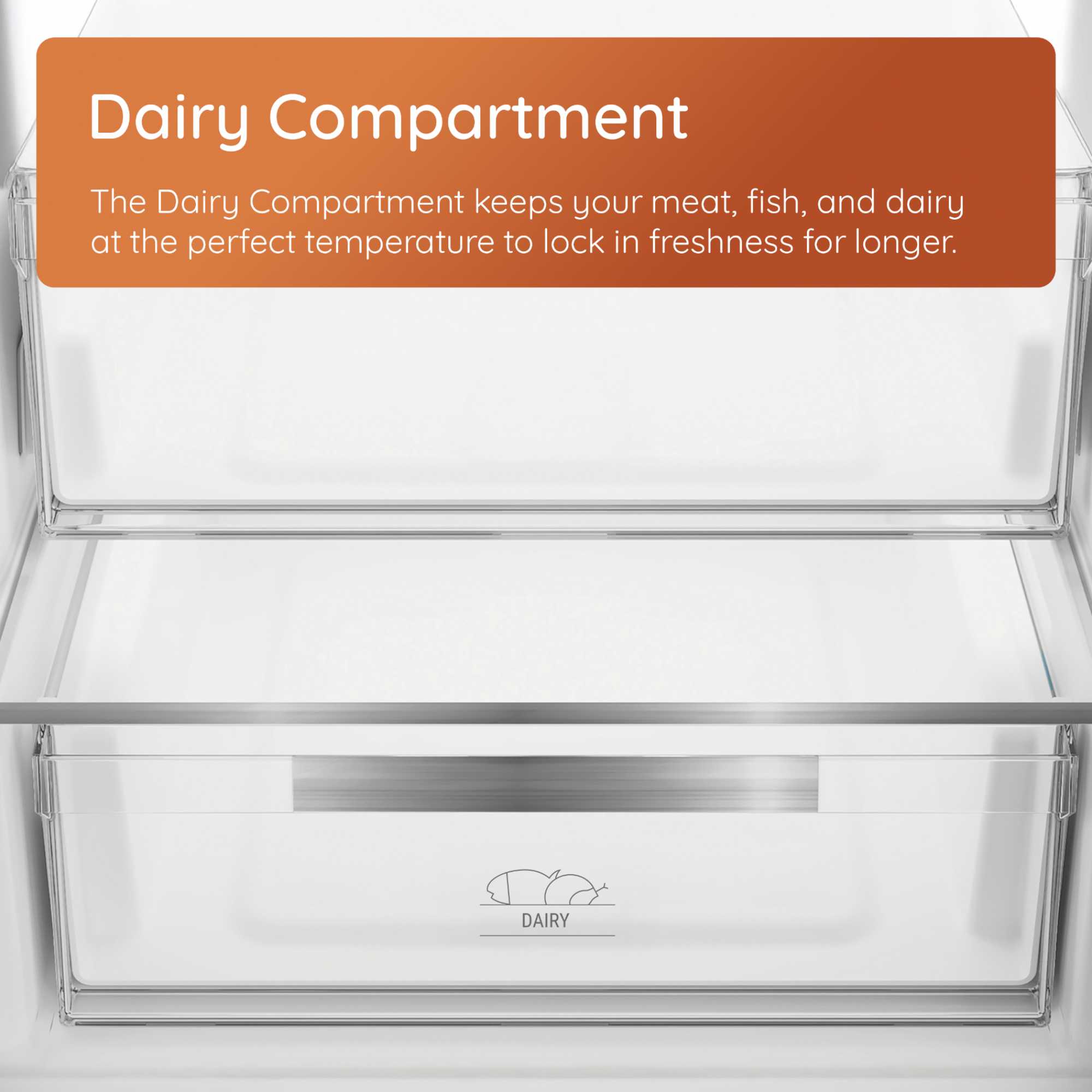 HPMLF 6442 W4UK 365L No Frost Larder Fridge - White