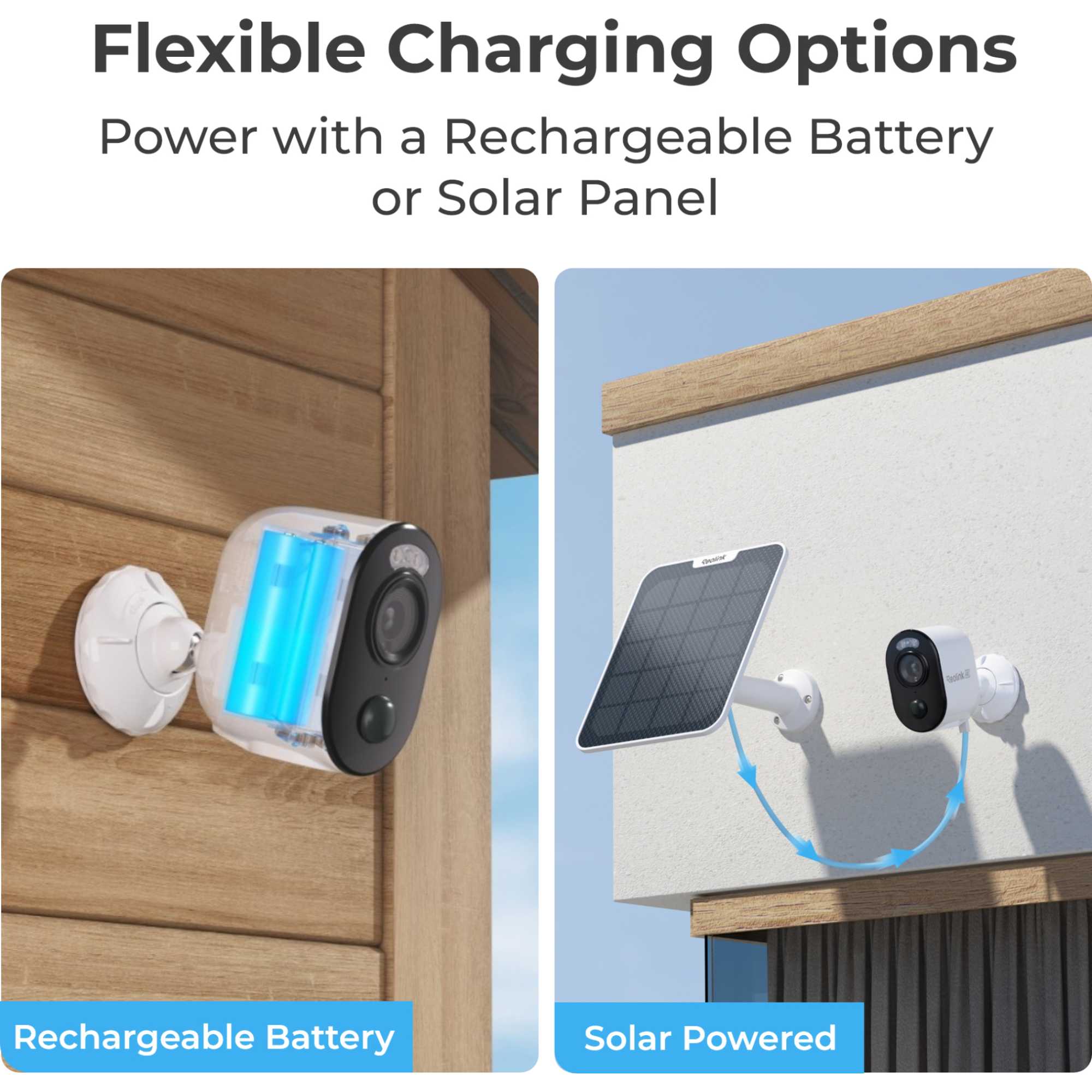 Argus Series 4K Battery WiFi Outdoor Security Camera with Solar Panel + 64GB