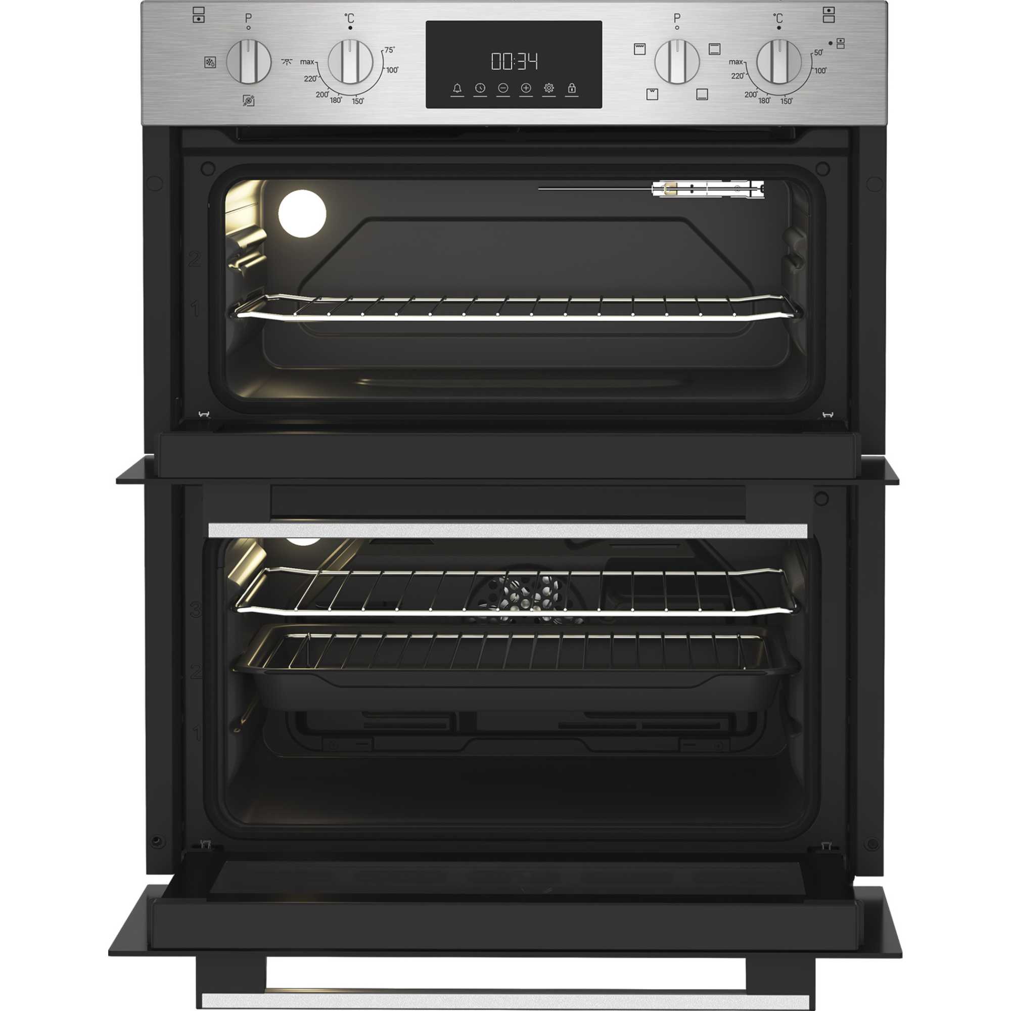 DUI 10D IX Built Under Electric Fan Double Oven - Stainless Steel