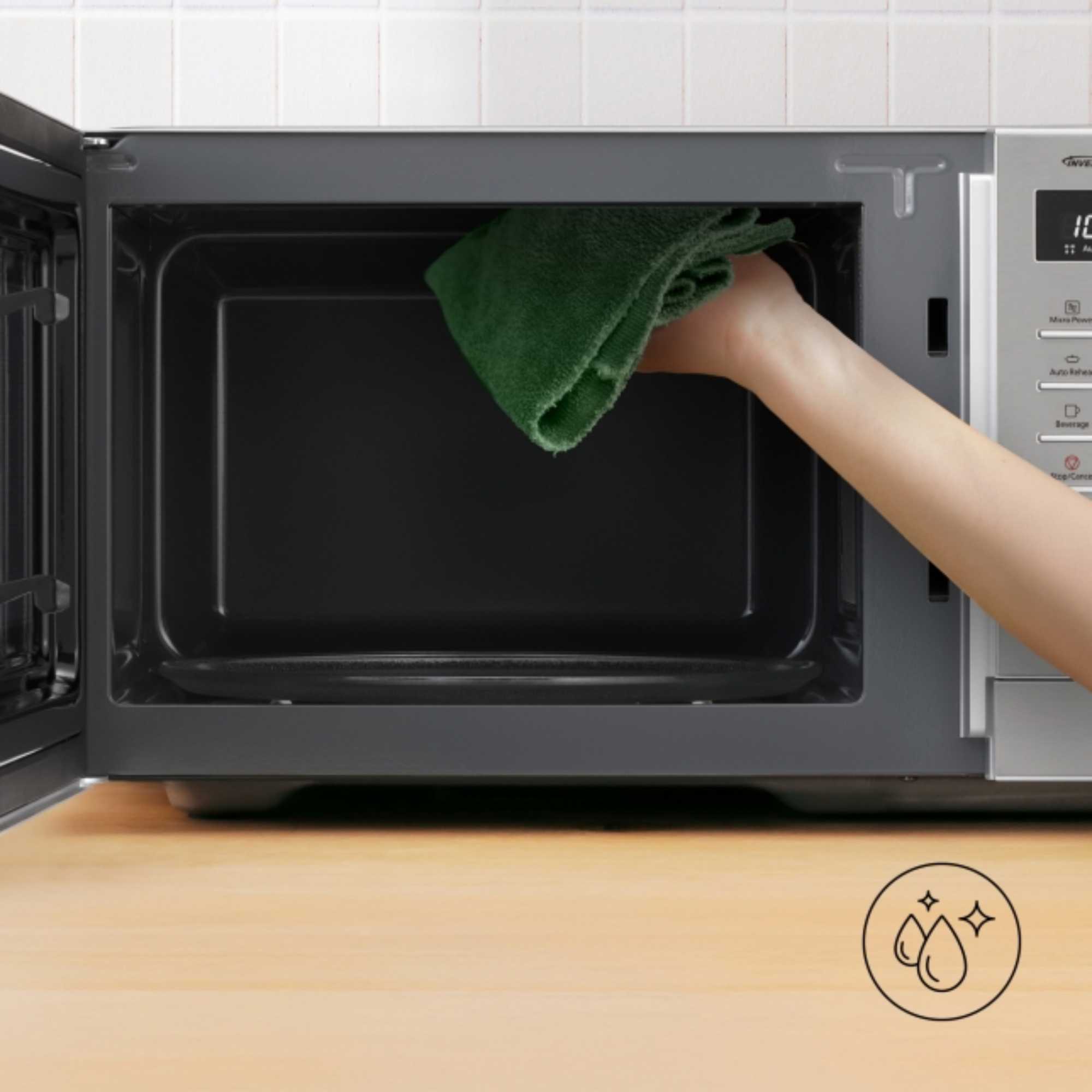 NN-SD37QSBPQ 1000W 29l Inverter Compact Microwave Oven - Stainless Steel