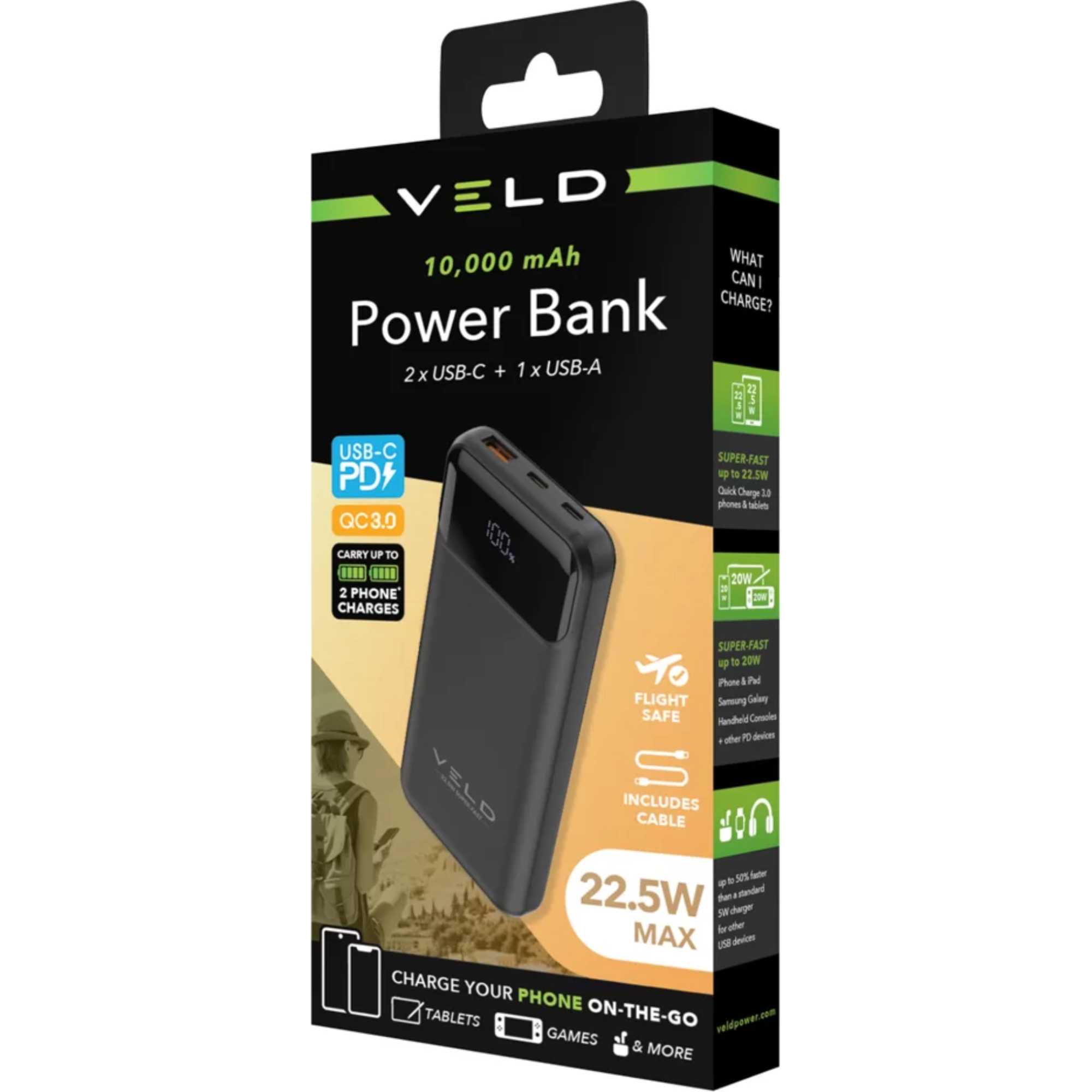VPB1022B Super-Fast 10,000mAh Power Bank - 22.5W