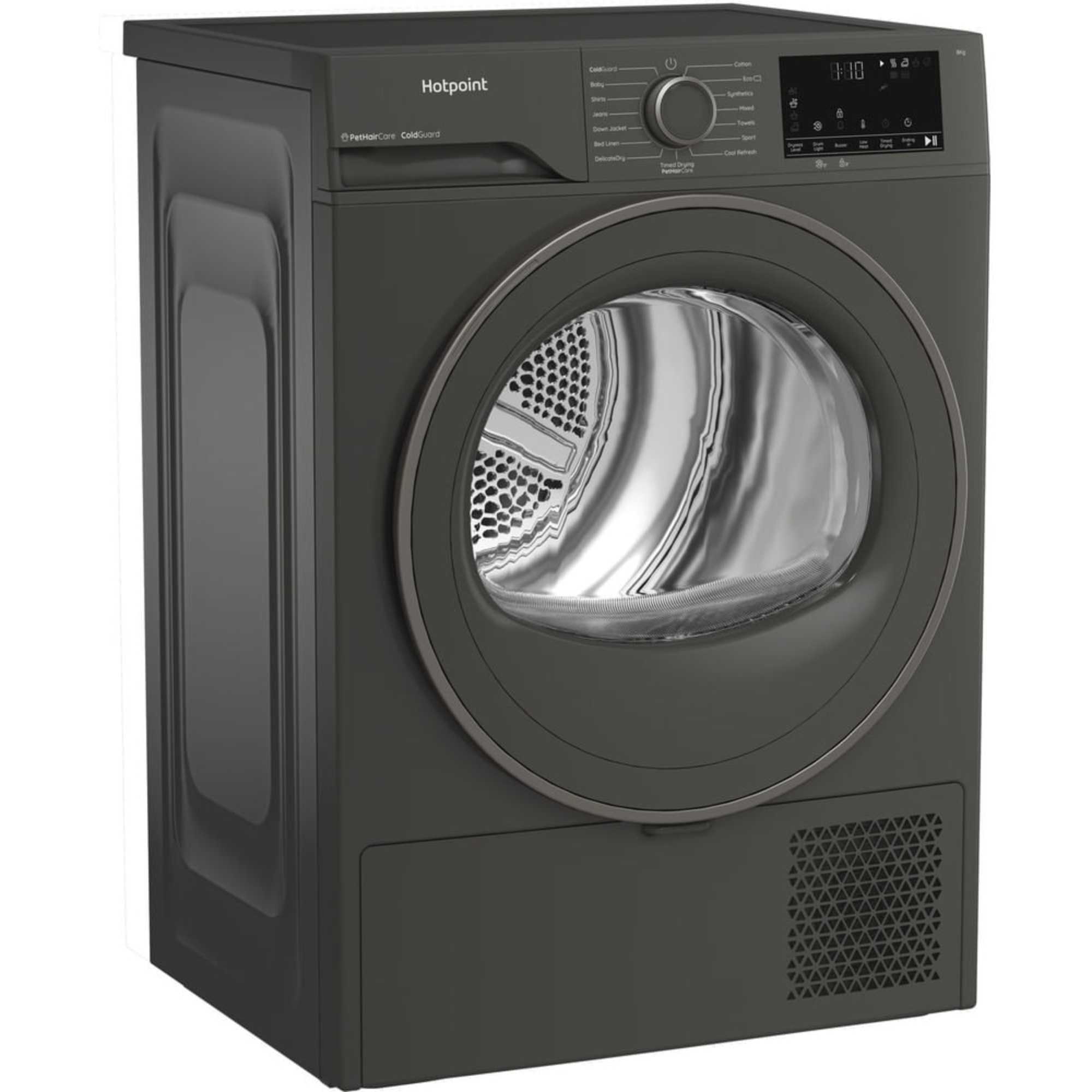C HSD 82M GG UK 8kg Heat Pump Tumble Dryer with PetHairCare - Dark Grey
