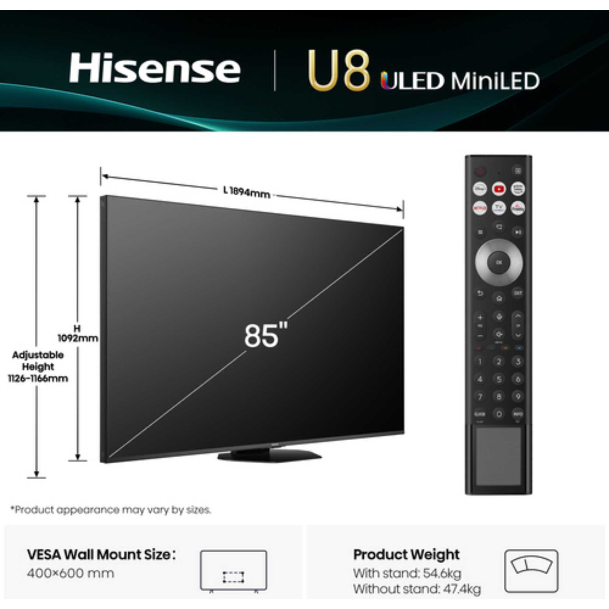 Hisense 85U8QTUK