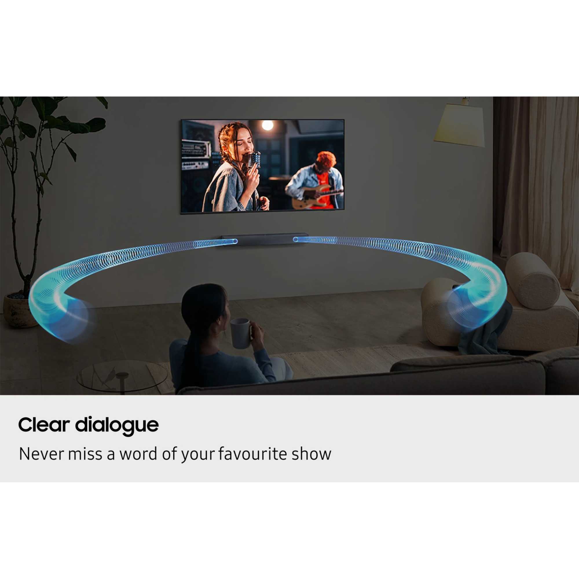 HW-B400F B-Series 2.0ch Soundbar with Built-In Subwoofer - Black