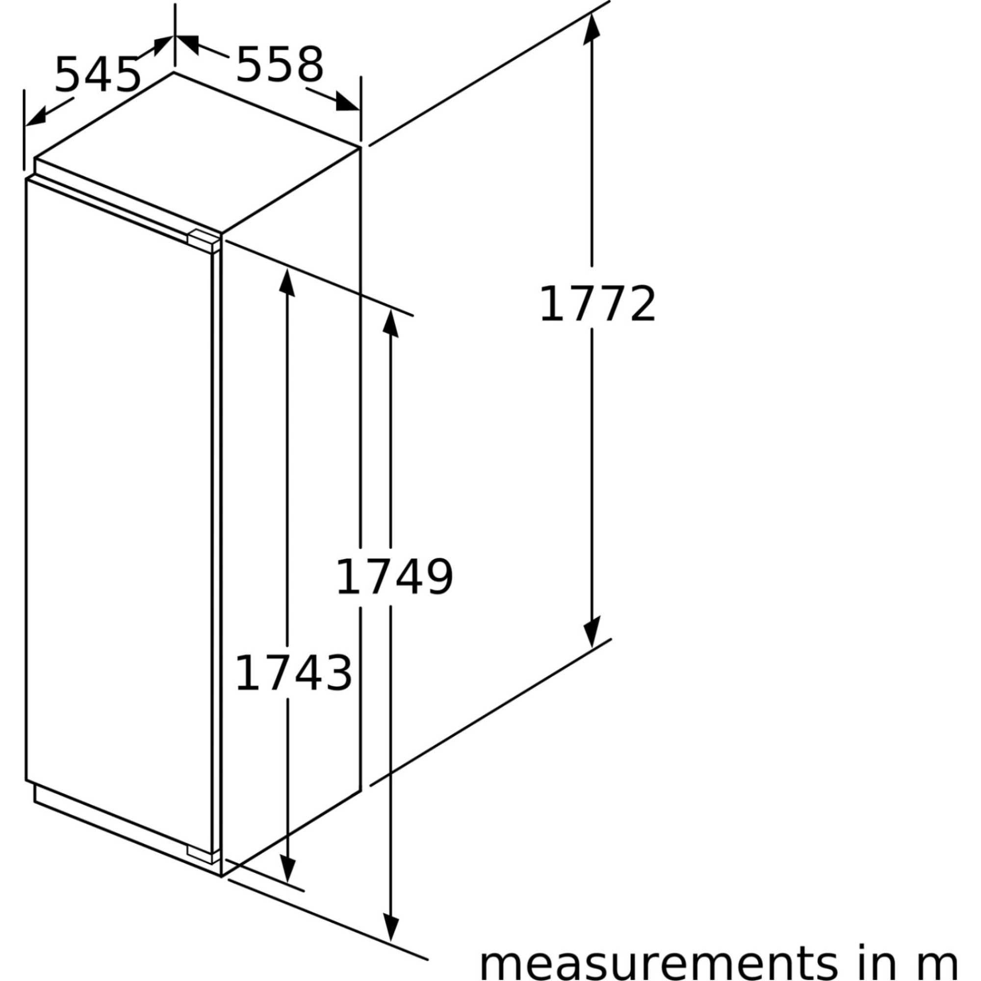 GI7815CE0G N90 212l Full NoFrost Built-In Freezer