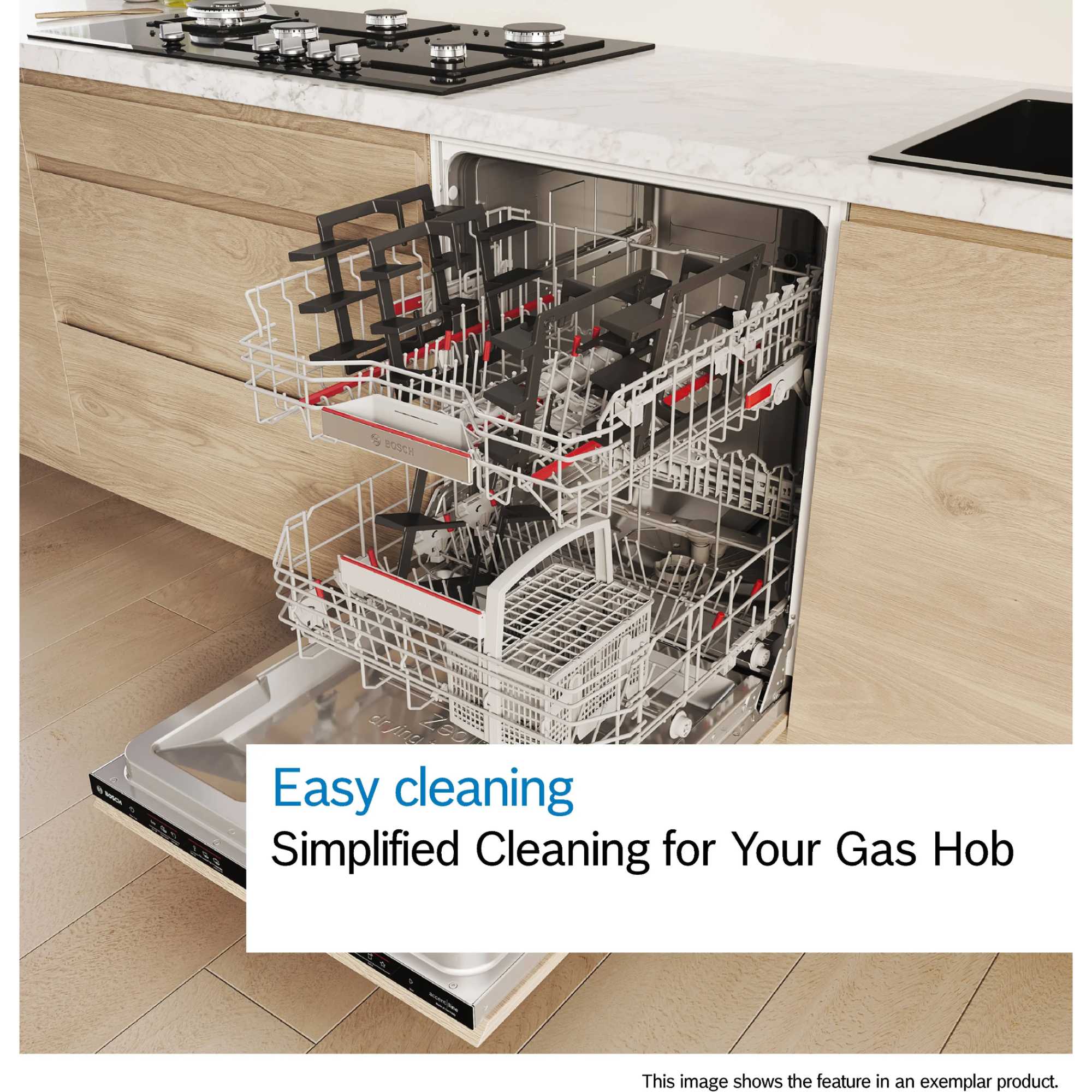 PCQ7A5I90 Series 6 75cm 5 Zone Gas Burner Hob - Stainless Steel