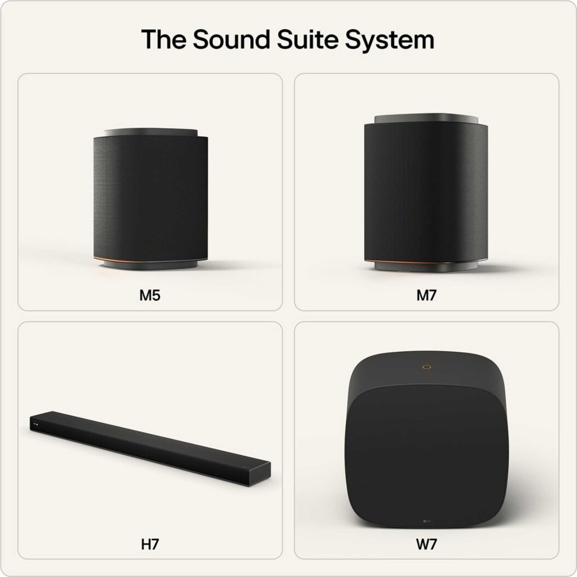 Sound Suite W7 Wireless Sub Woofer Dolby Atmos FlexConnect - Black