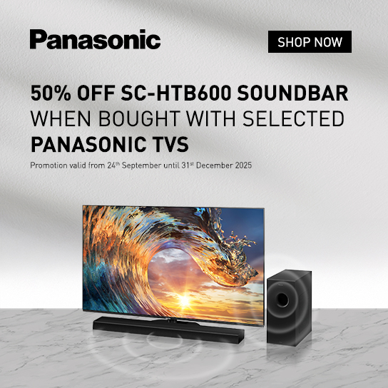 50% off SC-HTB600 soundbar when bought with selected Panasonic TVs