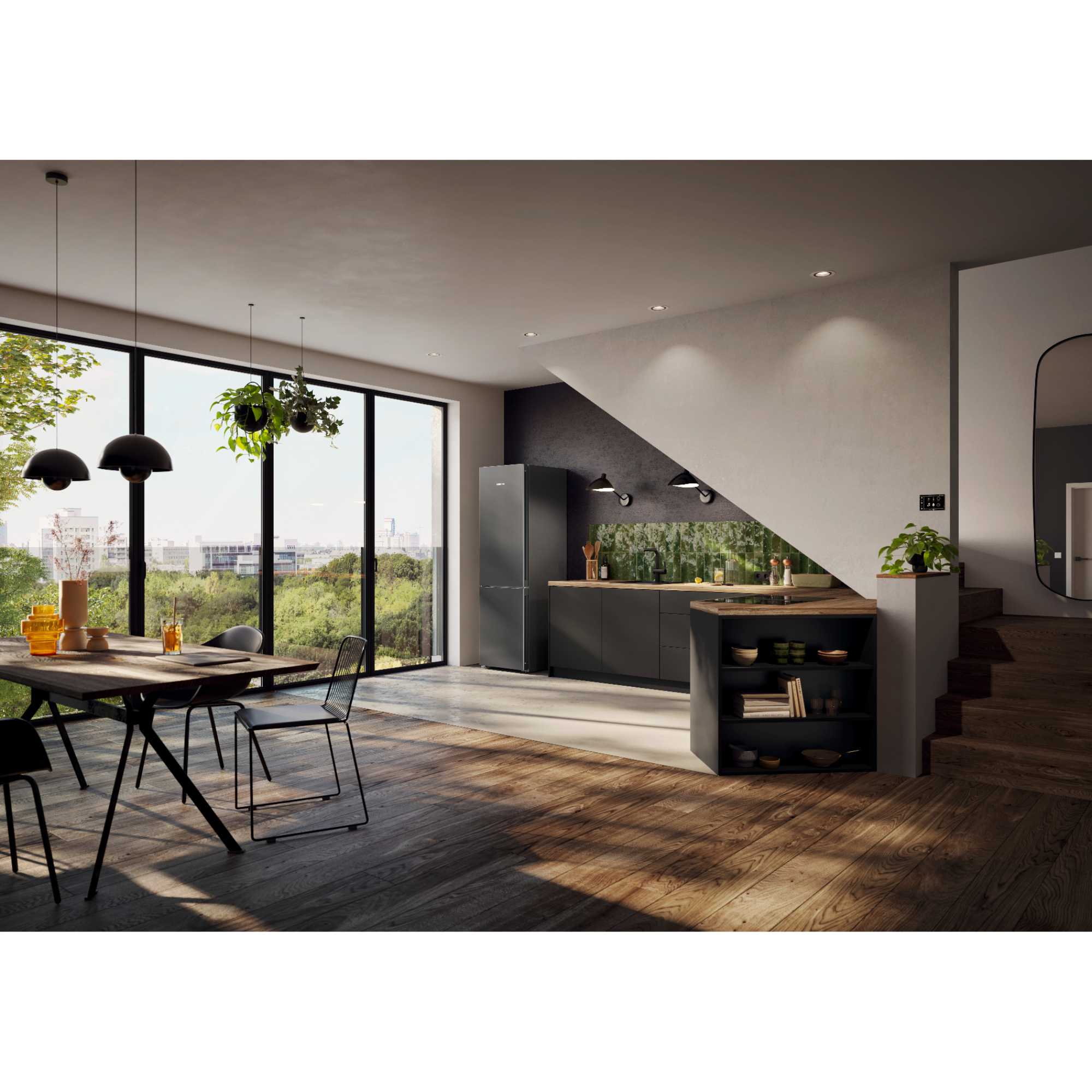 CNDGC 5703 Pure NoFrost Fidge Freezers with EasyFresh - Dark Grey