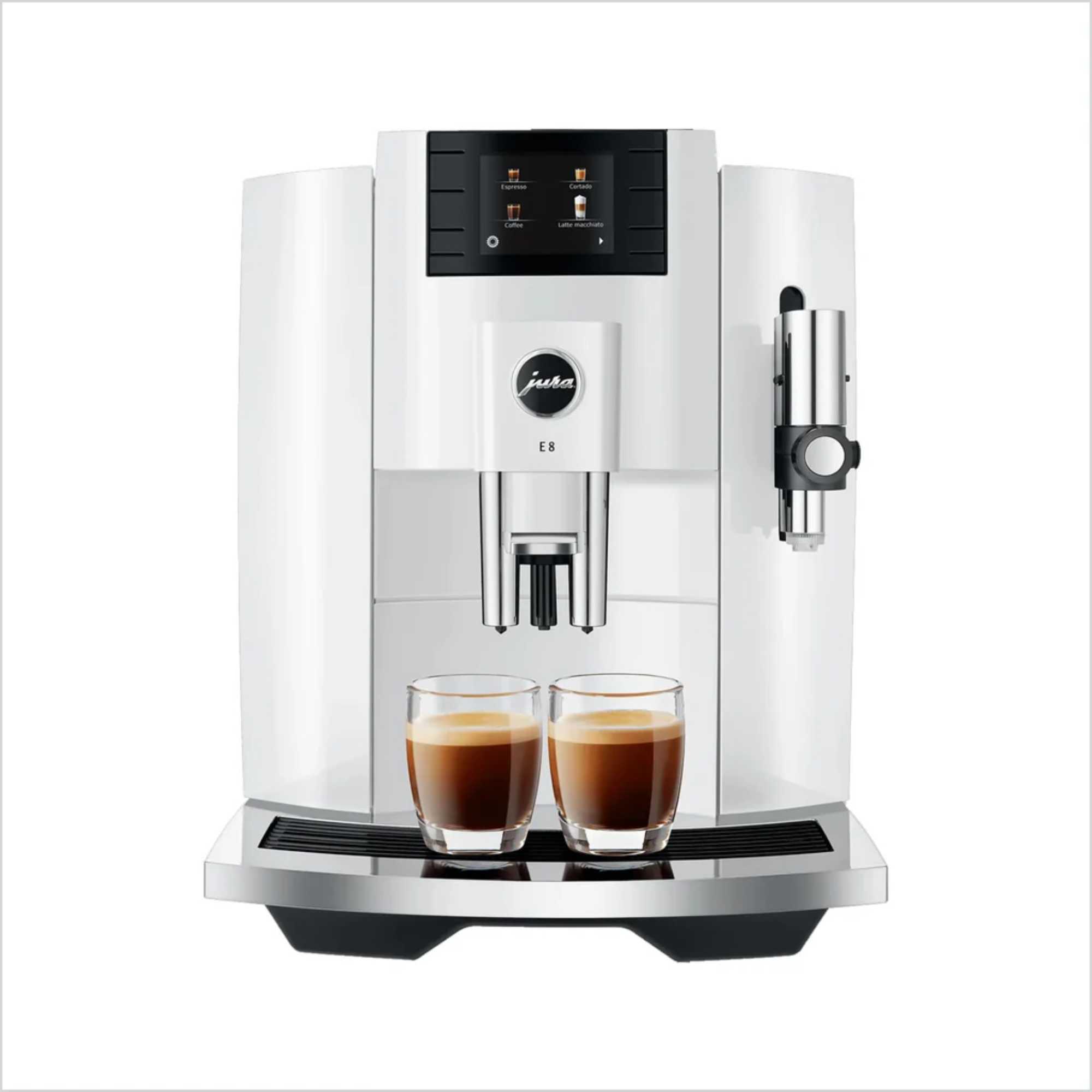 E8 Smart Bean to Cup Coffee Machine - Piano White