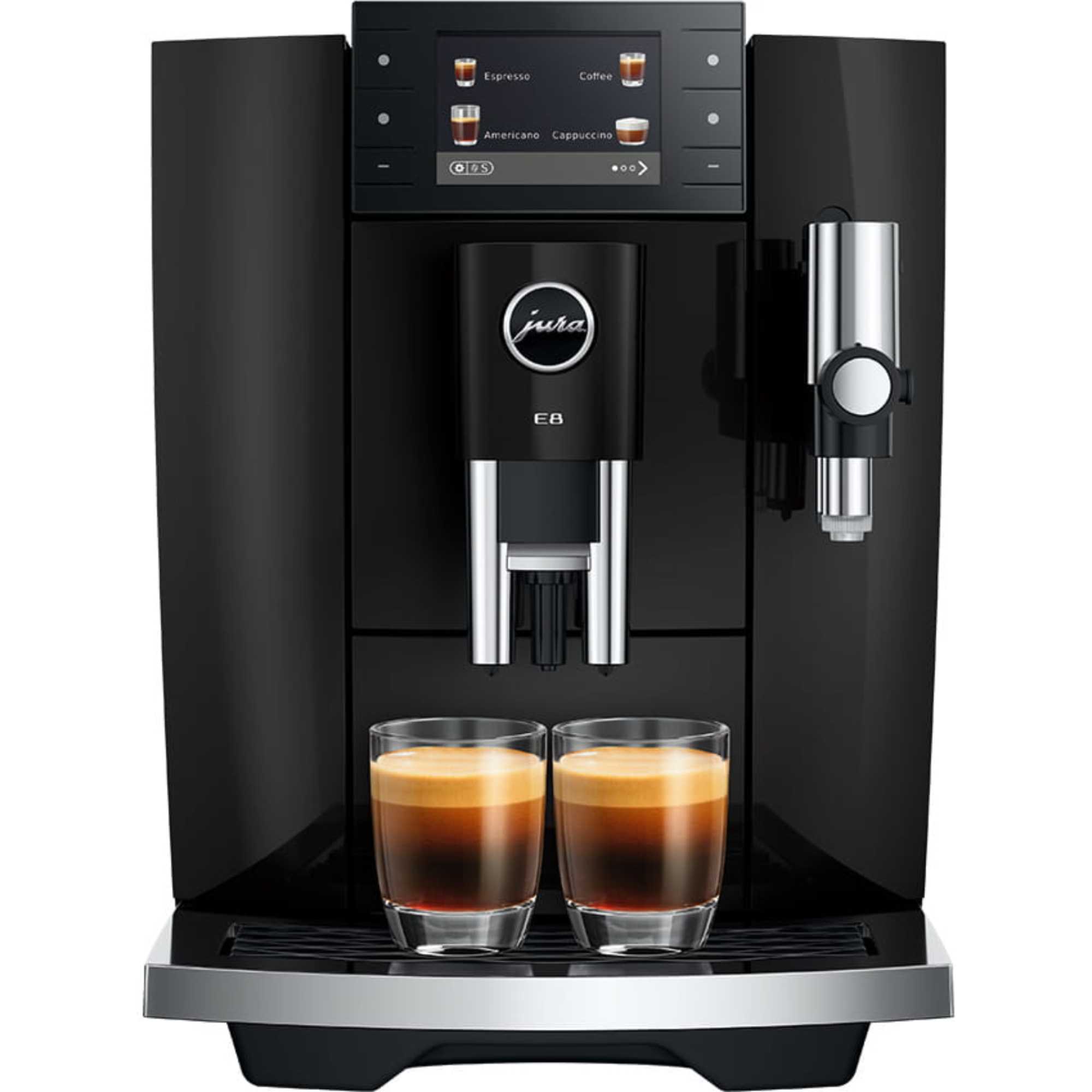 E8 Smart Bean to Cup Coffee Machine - Piano Black