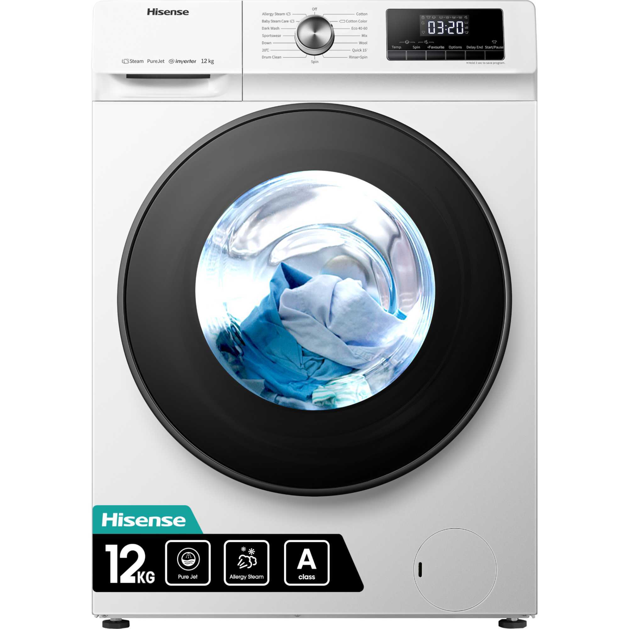 WFQA1214EVJM 12kg 1400rpm Washing Machine - White WFQA1214EVJM 12kg 1400rpm Washing Machine - White