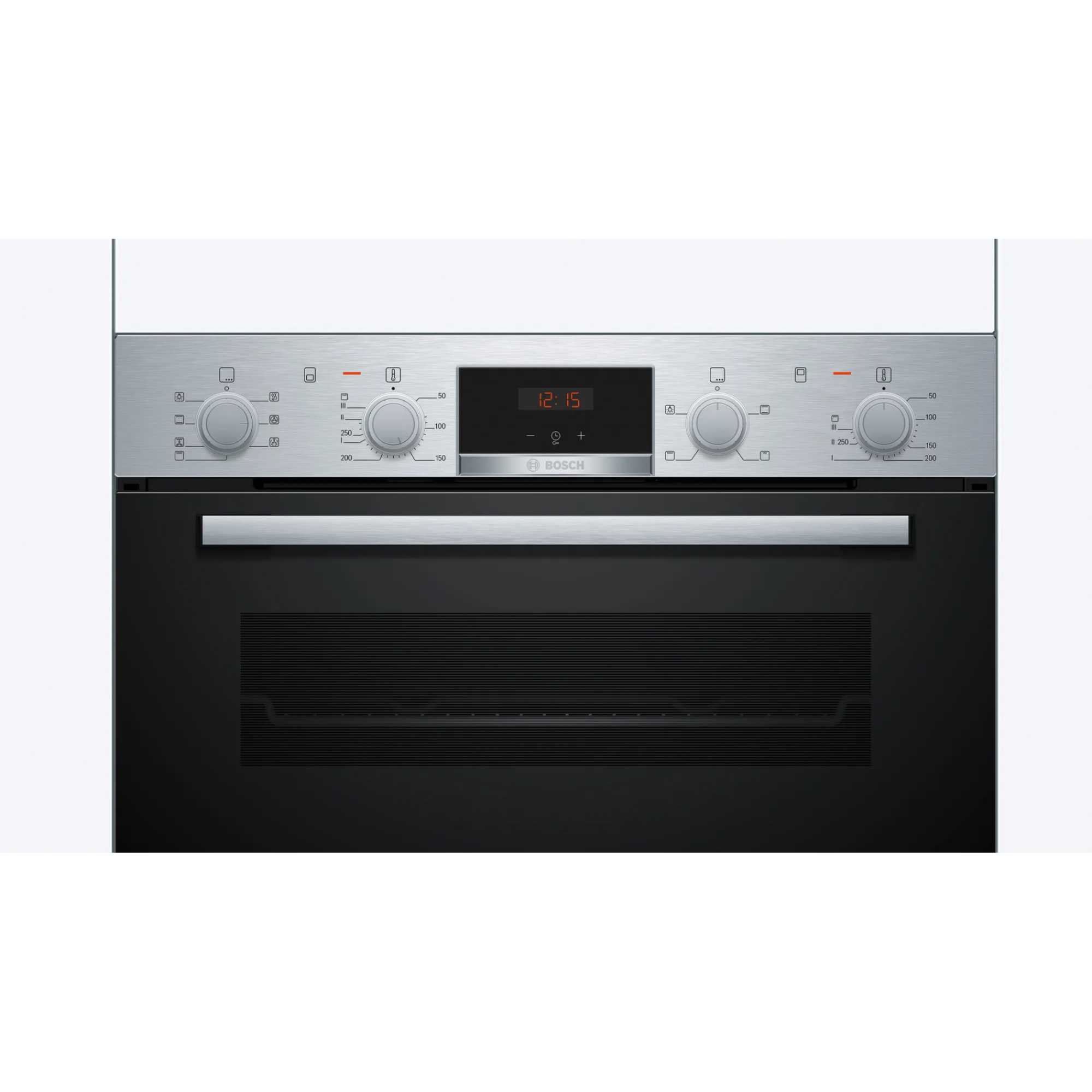 Bosch MBA533BS3B Series 4 Built In Double Oven with 3d Hot Air - Stainless Steel