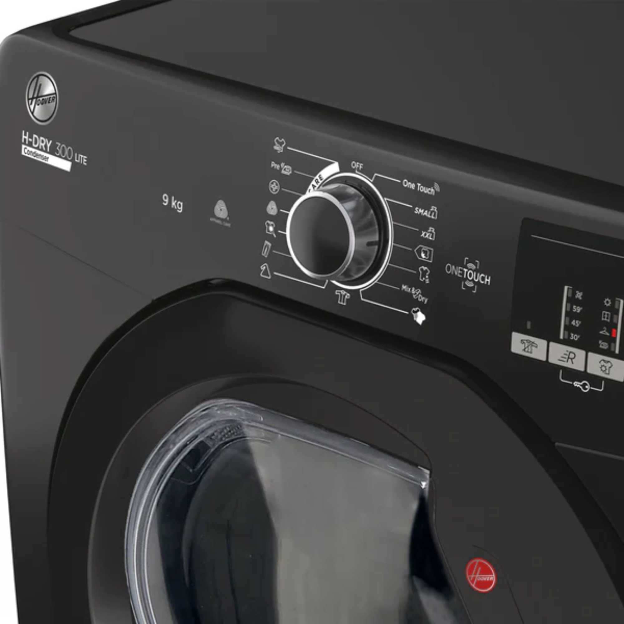HLE C9DGB-80 9kg Smart Condenser Tumble Dryer - Black