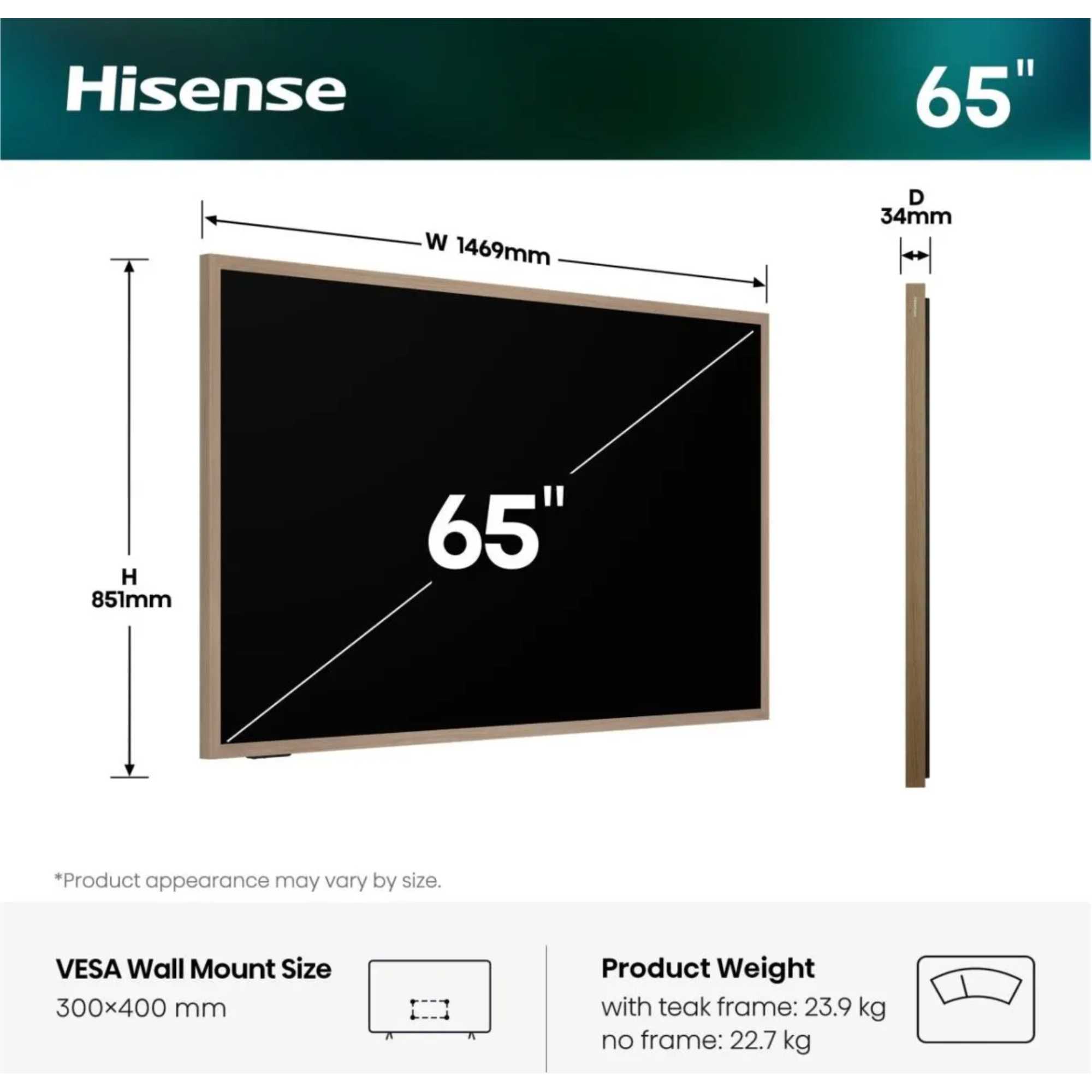 S7S 65" 4K HDR Smart VIDAA OS TV with Freely - 65S7STUK