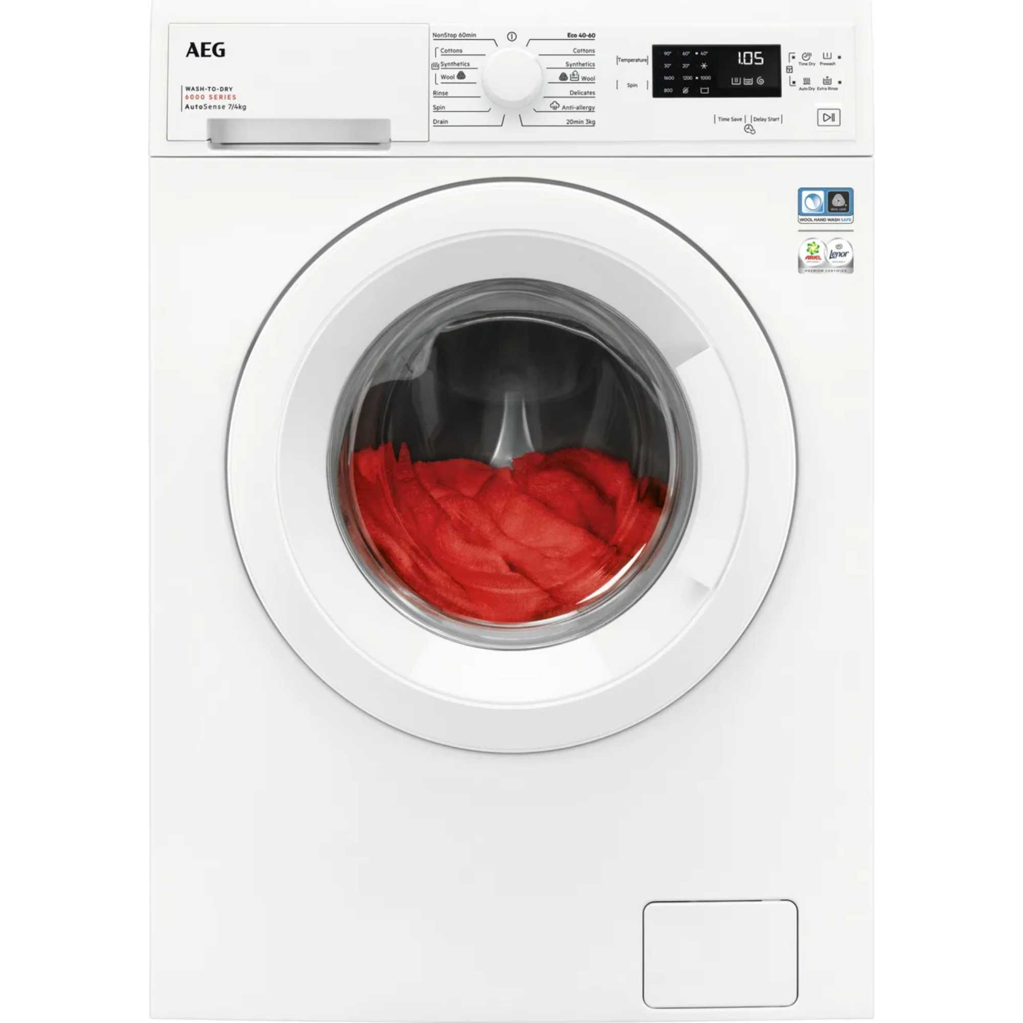 6000 Series LWX60746B 7kg Condenser Washer Dryer - White