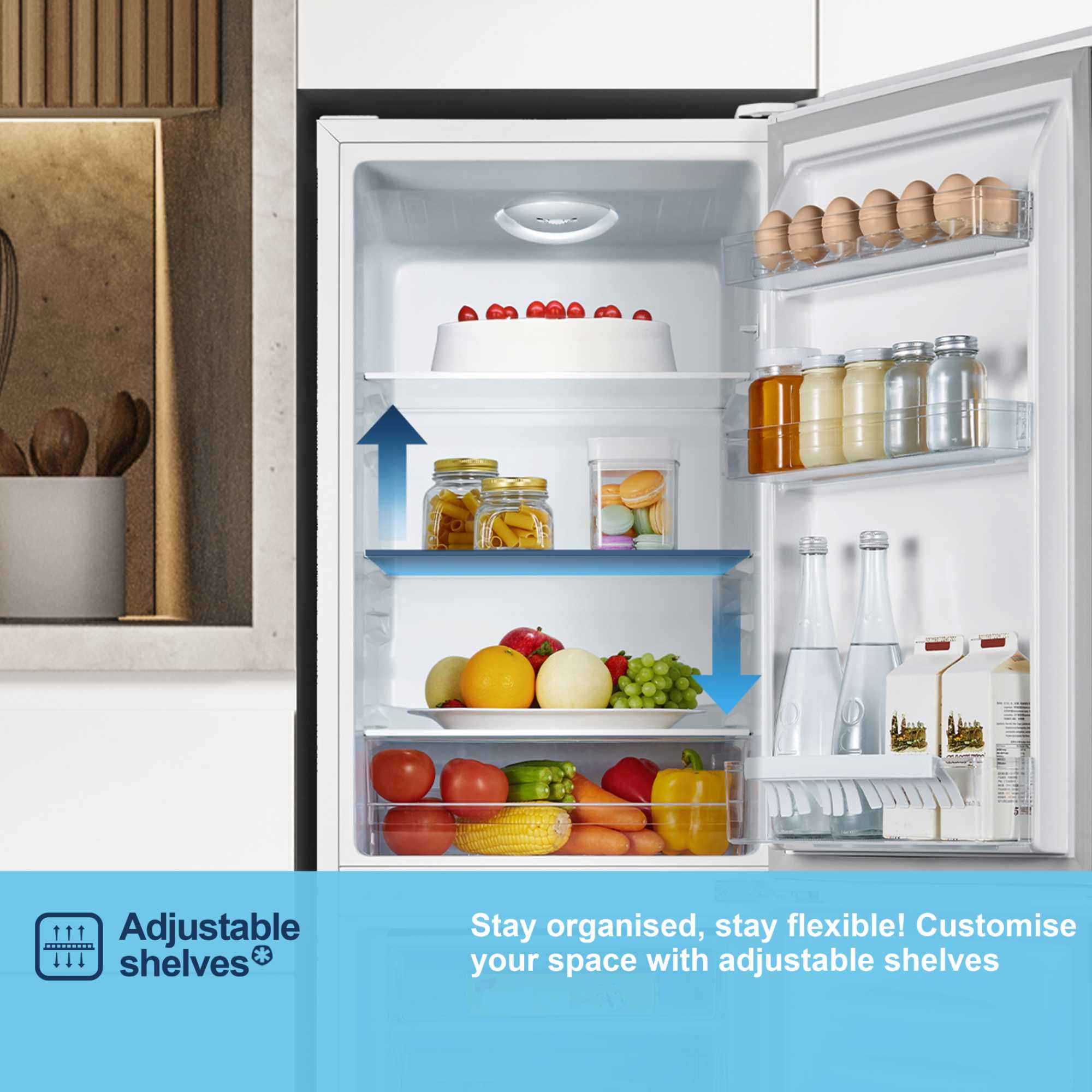 MC50165E 175l Capacity Fridge Freezer - White