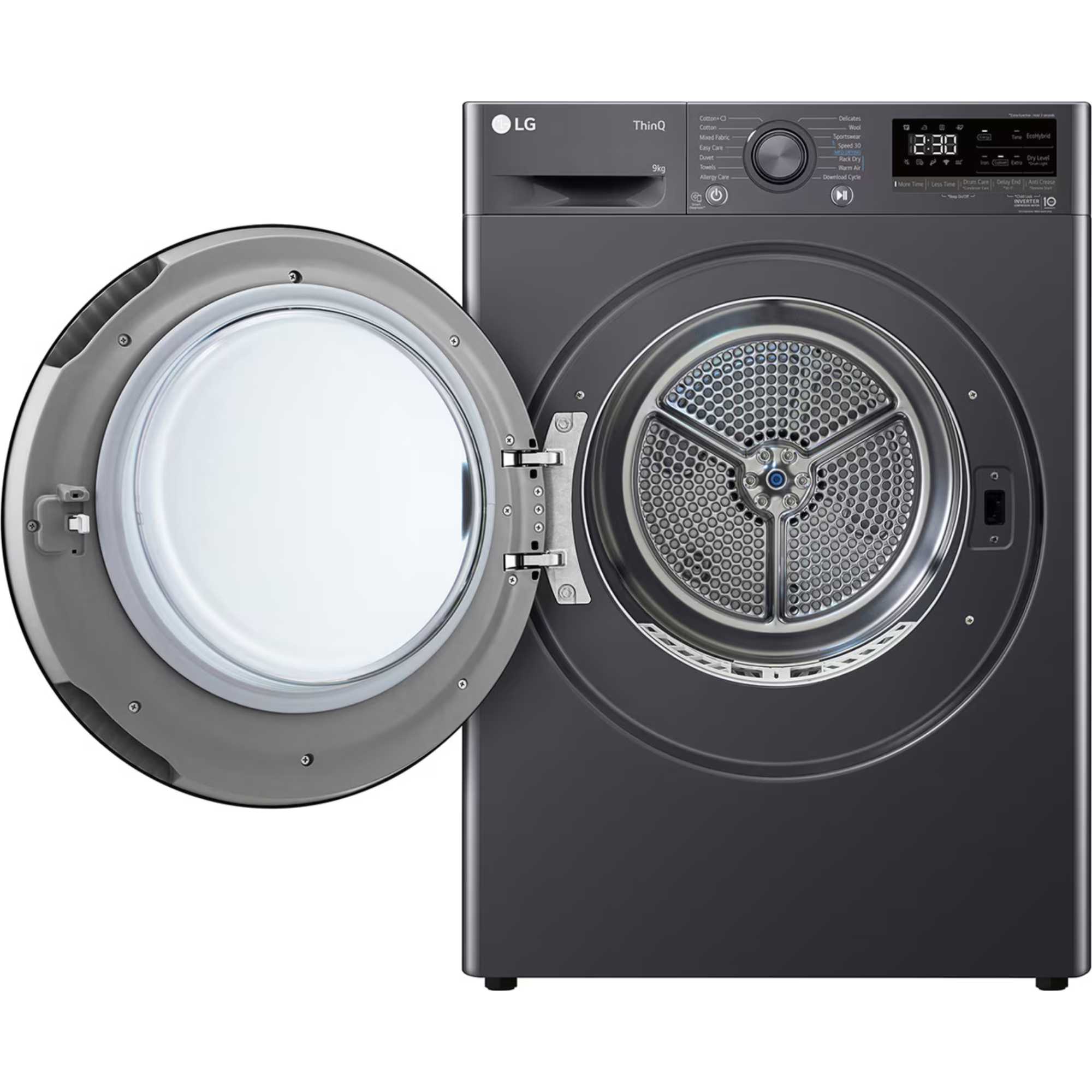 FDV309GN Dual Inverter 9kg Heat Pump Tumble Dryer - Slate Grey