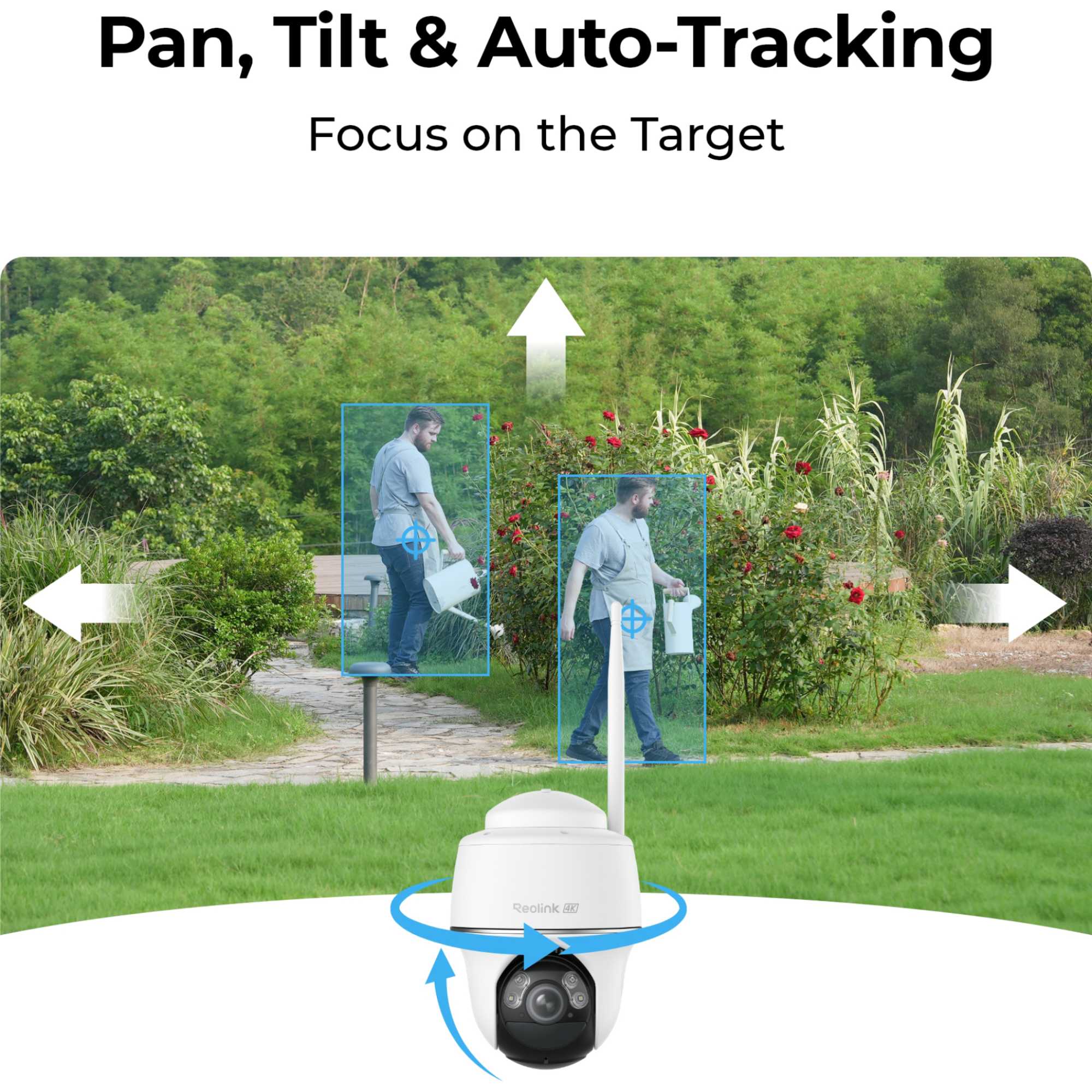 BWPT4K05SP64 Argus 4G LTE PT AI Battery Cam Kit +64gb SDcard with Solar Panel