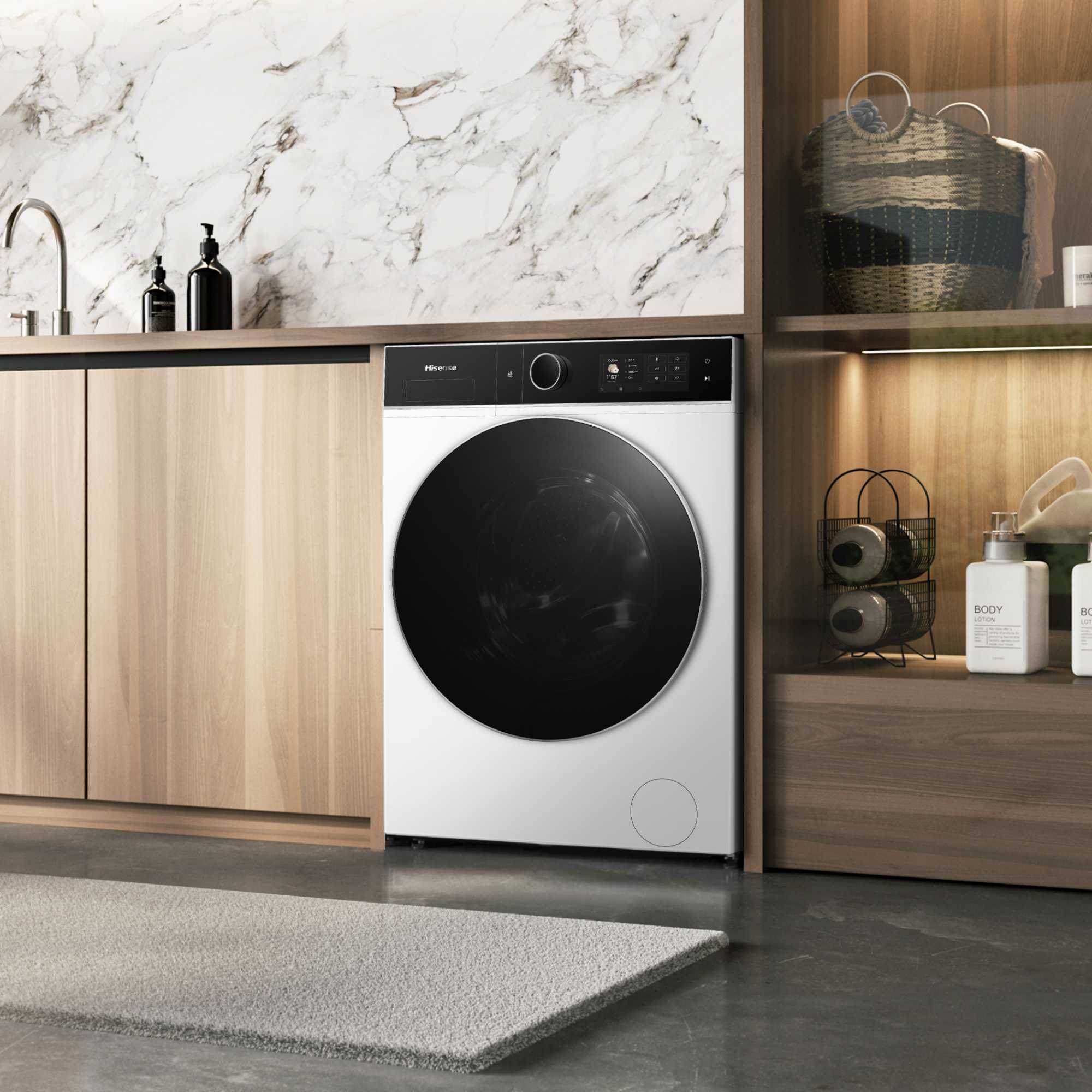 KitchenFit 5i Series 12kg Wash 8kg 1400rpm Washer Dryer - WD5I1245BWRH