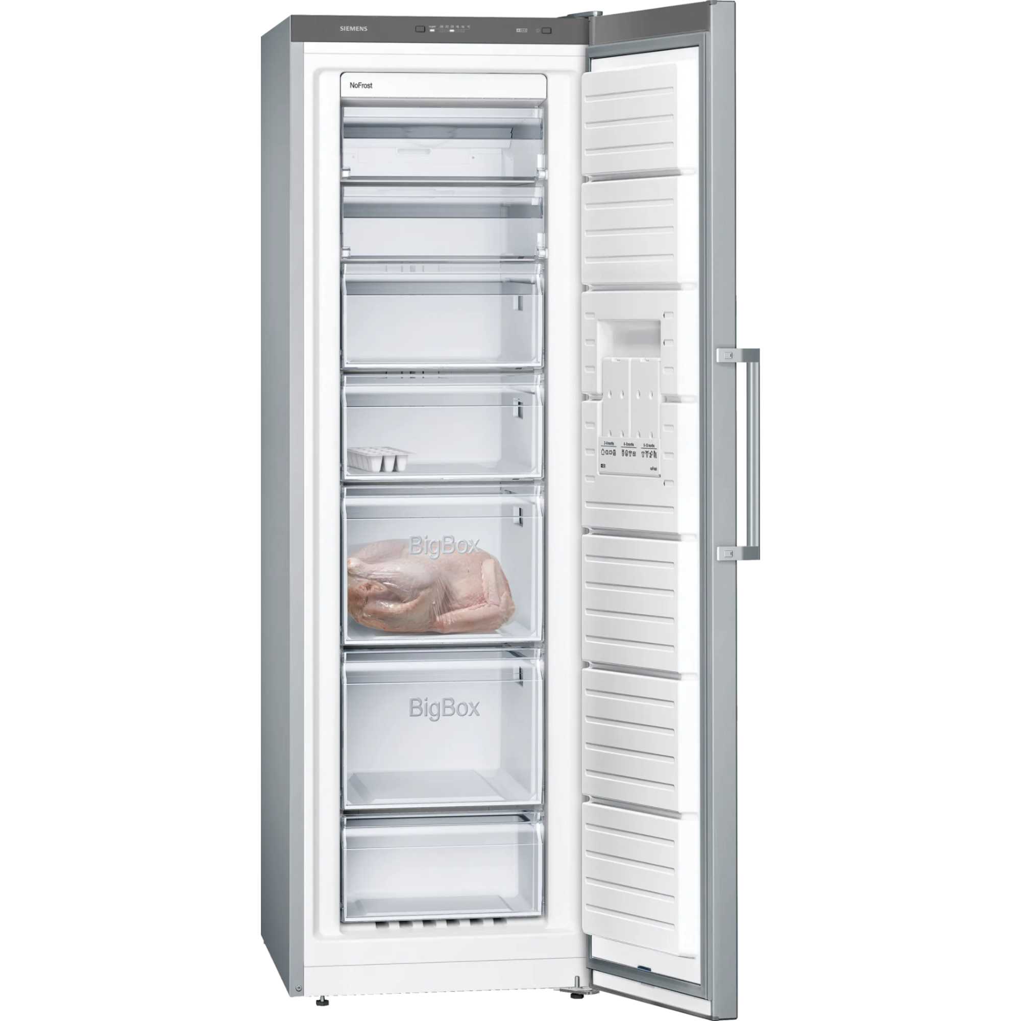 Siemens iQ300 GS36NVIEVPG 242L Upright Freezer - Stainless Steel