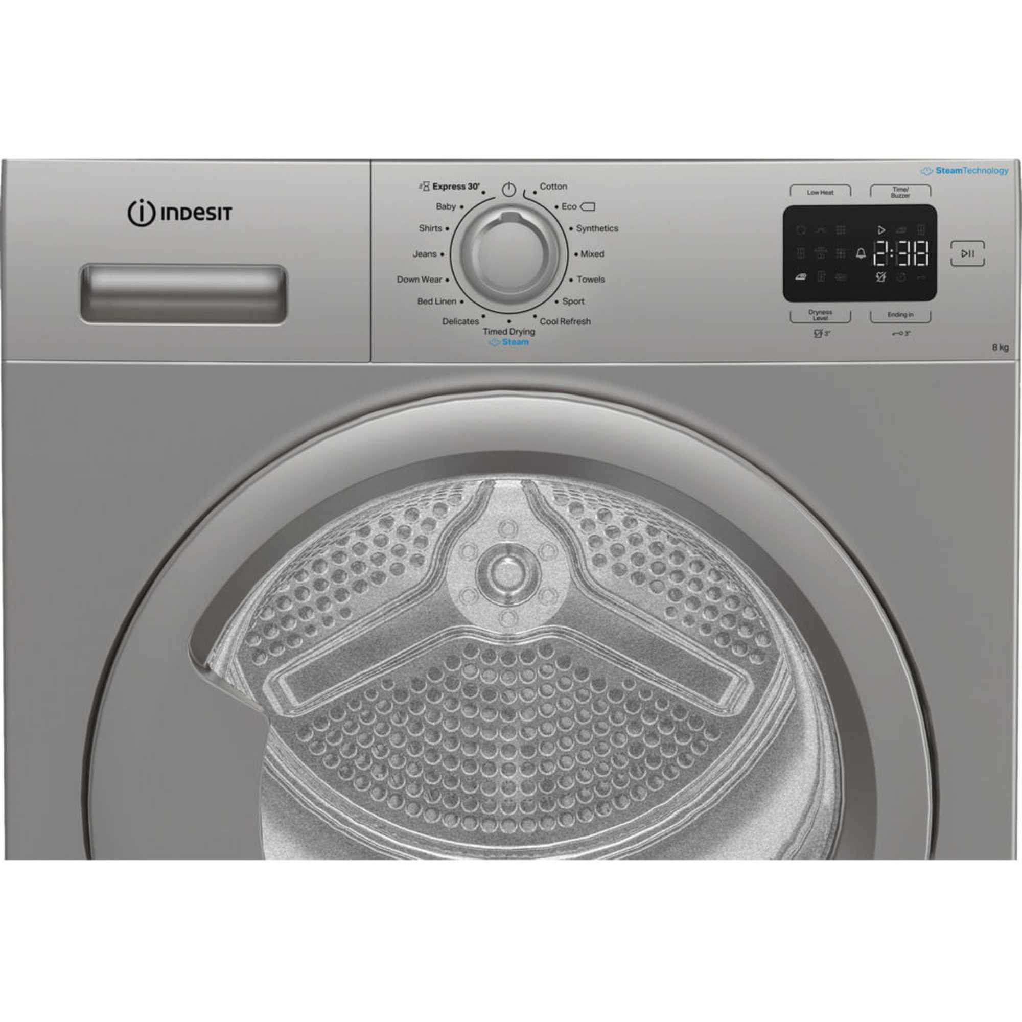 C YSD 82D SS UK 8kg Heat Pump Tumble Dryer - Silver