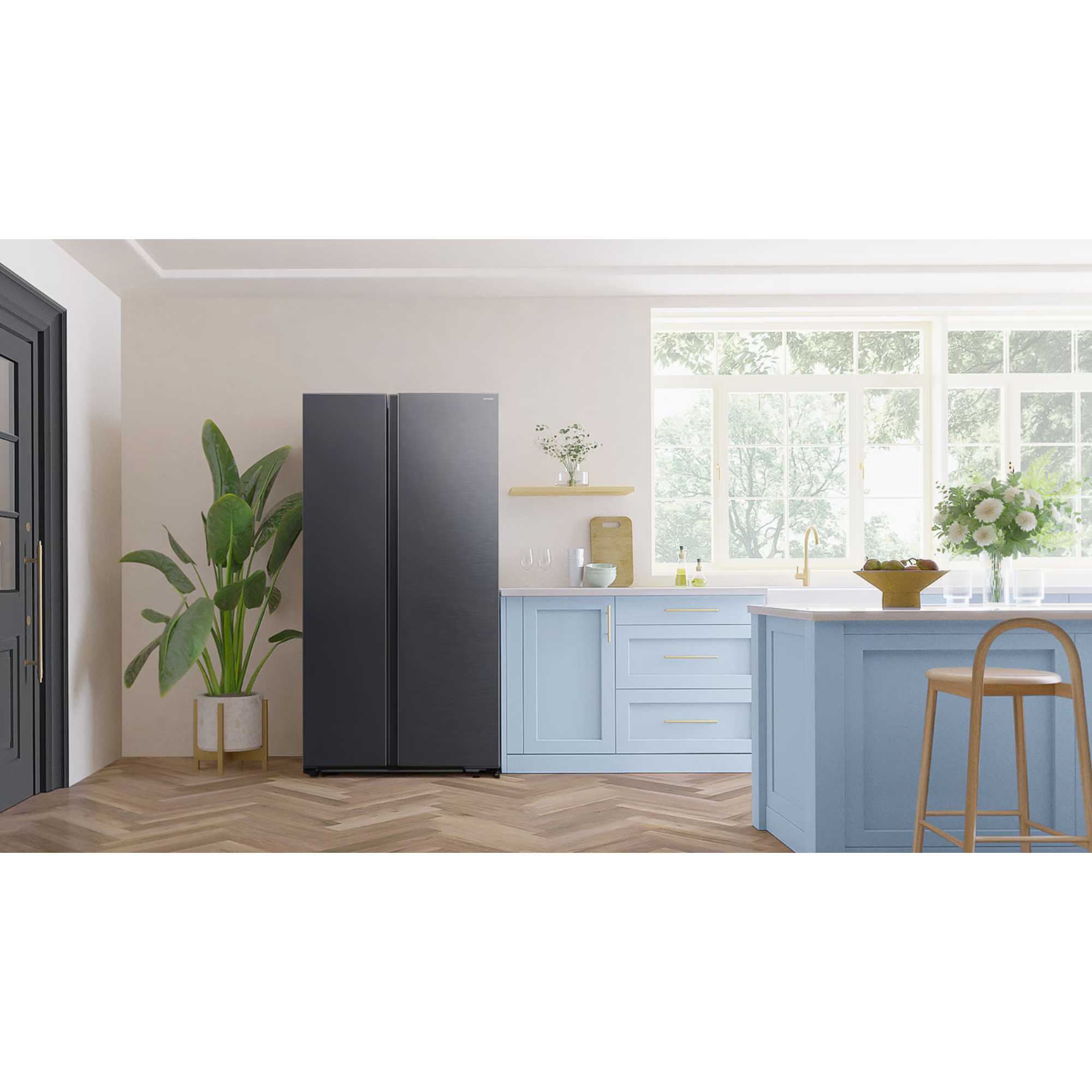 RS57DG400EM9EU Series 6 American Style Total No Frost Fridge Freezer - Silver