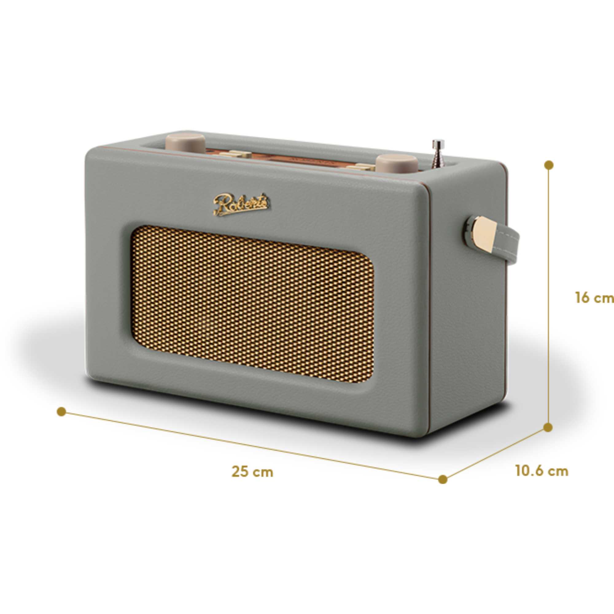 RD70DG 1950s Style Clock Radio - Dove Grey